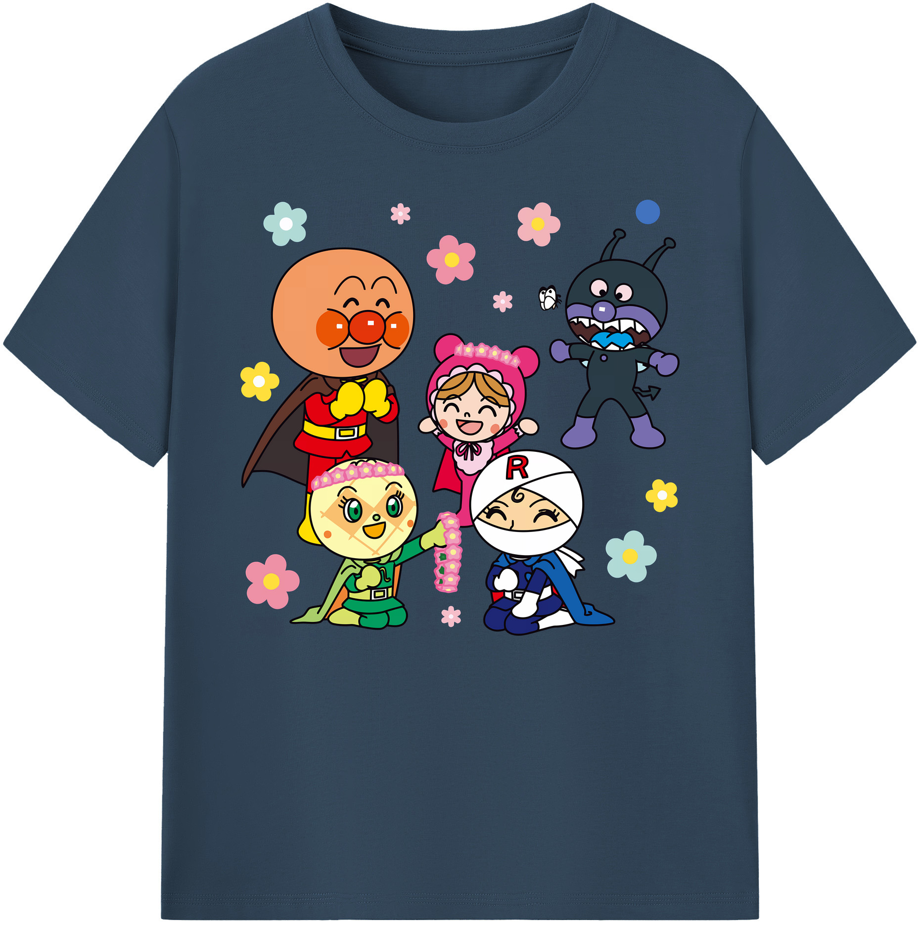（画像用） アンパンマン Anpanman 綿100％ メンズ半袖Tシャツ｜肌触りやわらか＆通気性