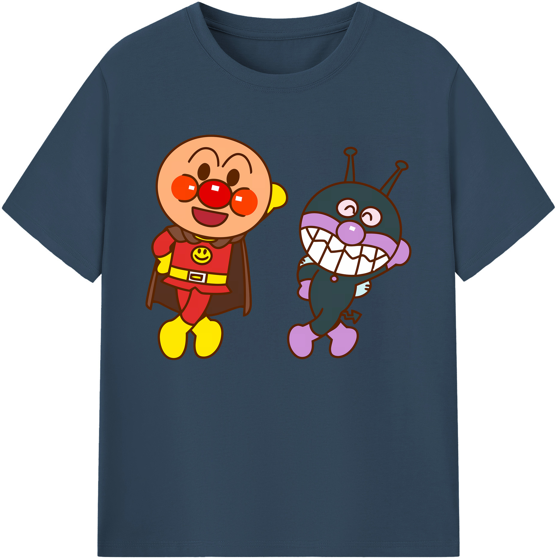 （画像用） アンパンマン Anpanman 綿100％ メンズ半袖Tシャツ｜肌触りやわらか＆通気性
