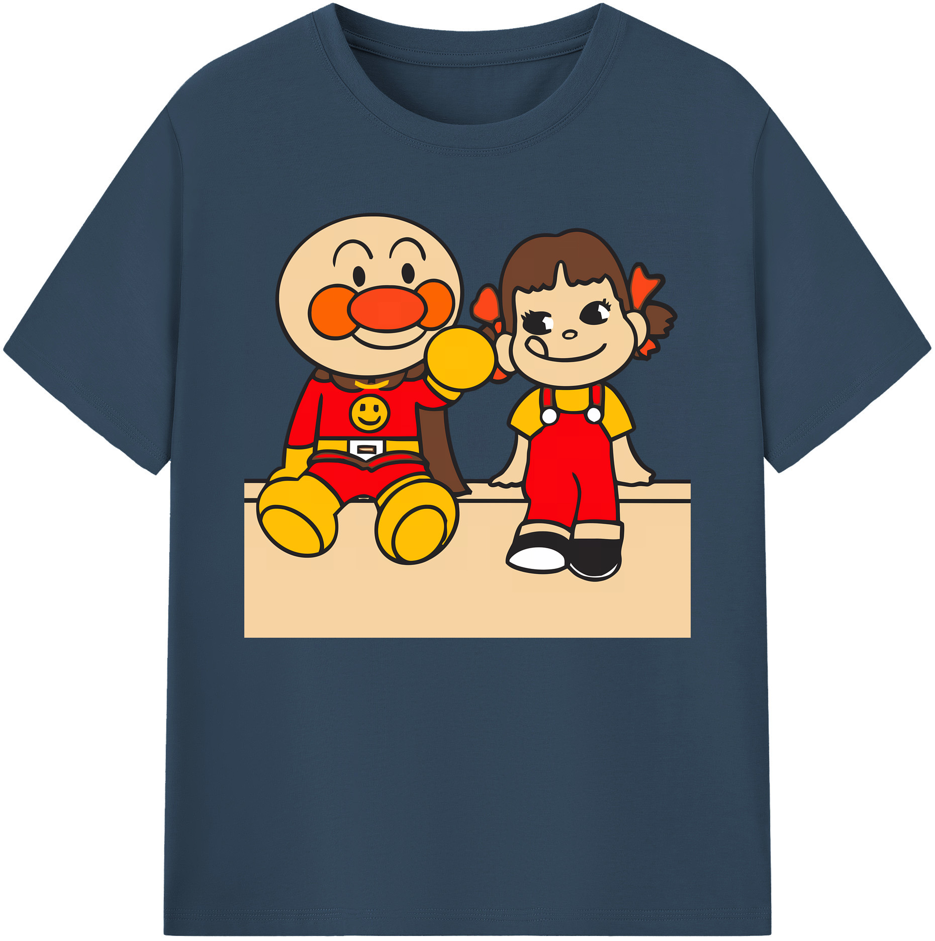 （画像用） アンパンマン Anpanman 綿100％ メンズ半袖Tシャツ｜肌触りやわらか＆通気性