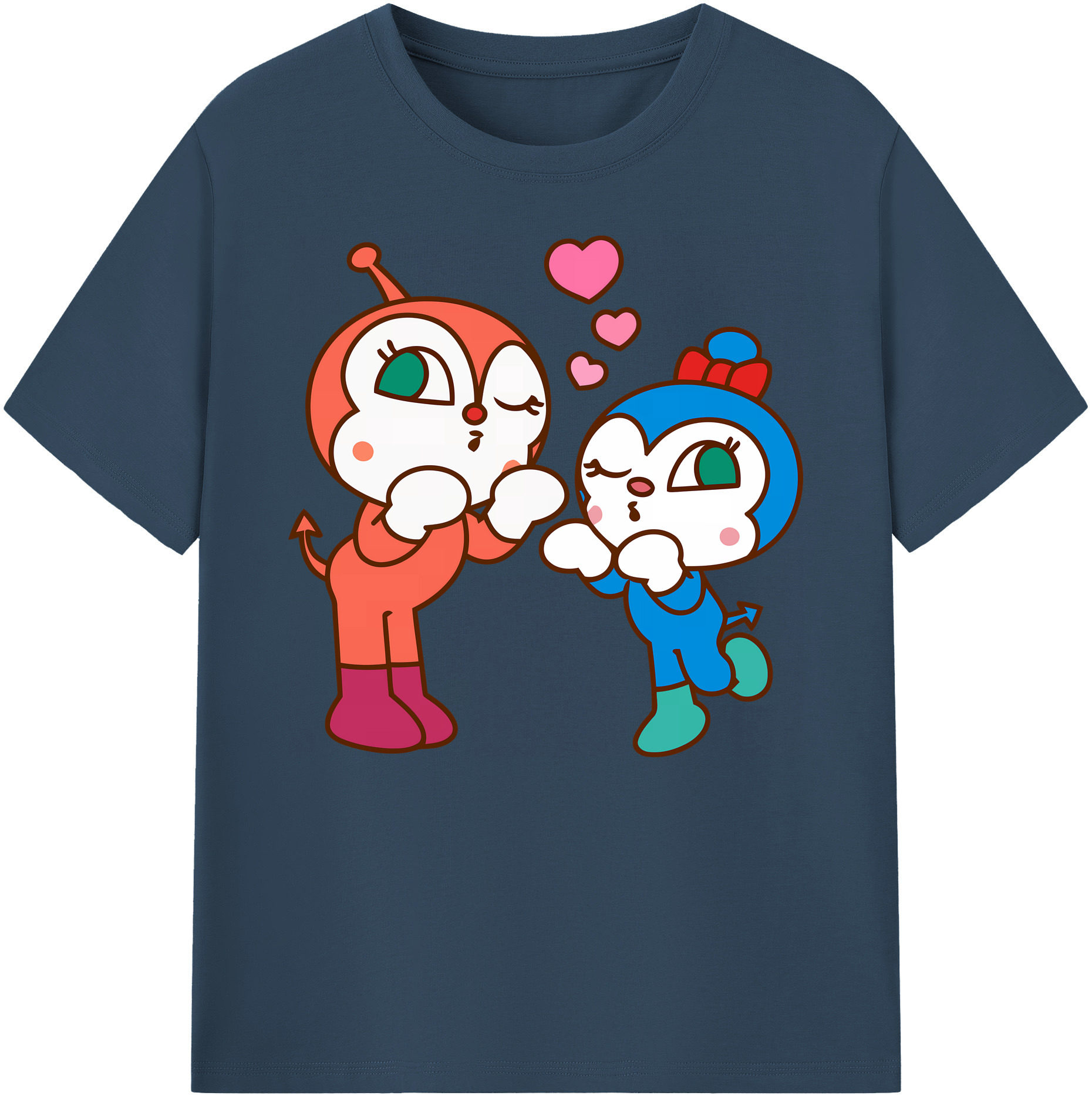 （画像用） アンパンマン Anpanman 綿100％ メンズ半袖Tシャツ｜肌触りやわらか＆通気性