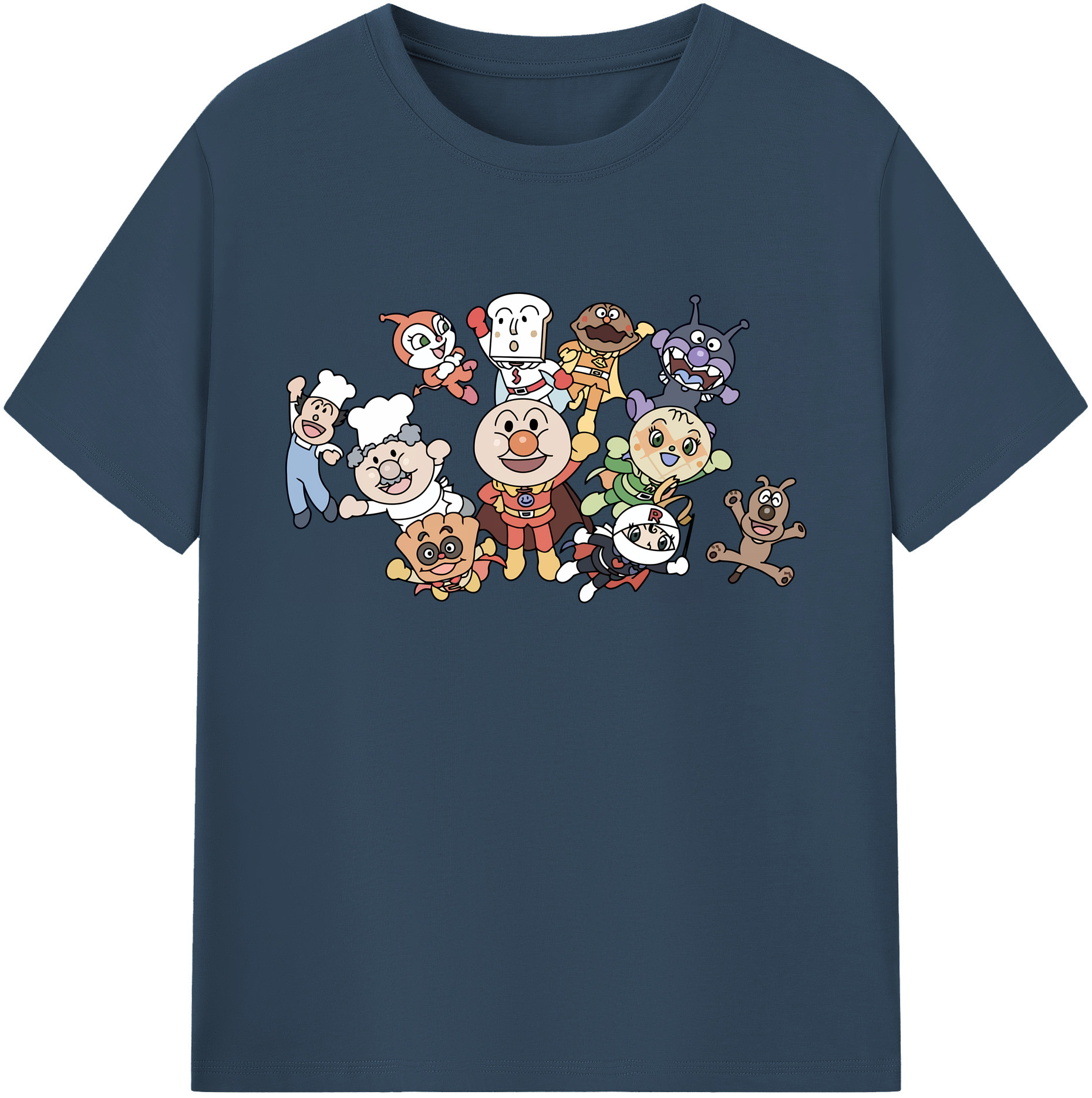 （画像用） アンパンマン Anpanman 綿100％ メンズ半袖Tシャツ｜肌触りやわらか＆通気性