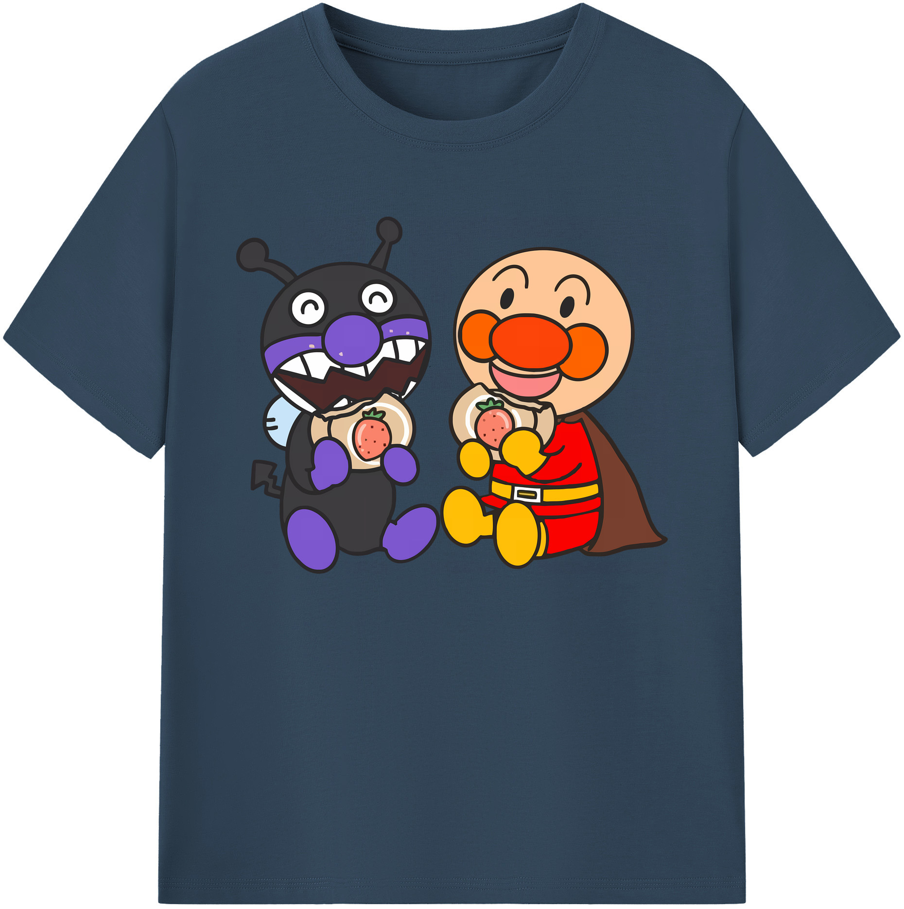 （画像用） アンパンマン Anpanman 綿100％ メンズ半袖Tシャツ｜肌触りやわらか＆通気性