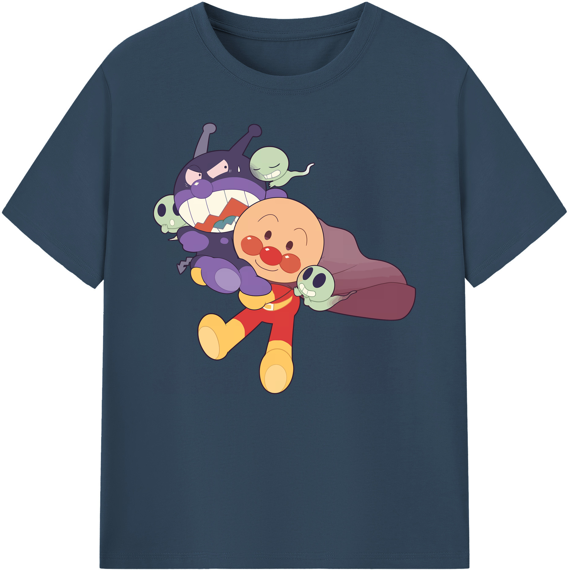 （画像用） アンパンマン Anpanman 綿100％ メンズ半袖Tシャツ｜肌触りやわらか＆通気性