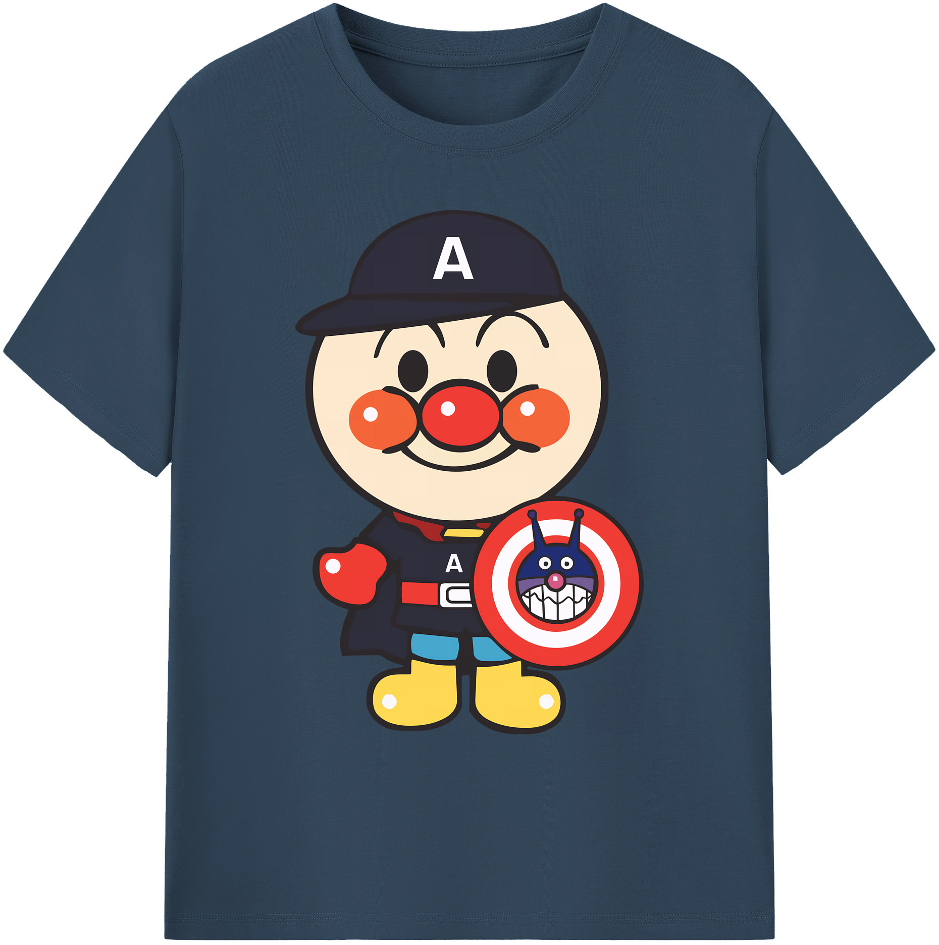 （画像用） アンパンマン Anpanman 綿100％ メンズ半袖Tシャツ｜肌触りやわらか＆通気性