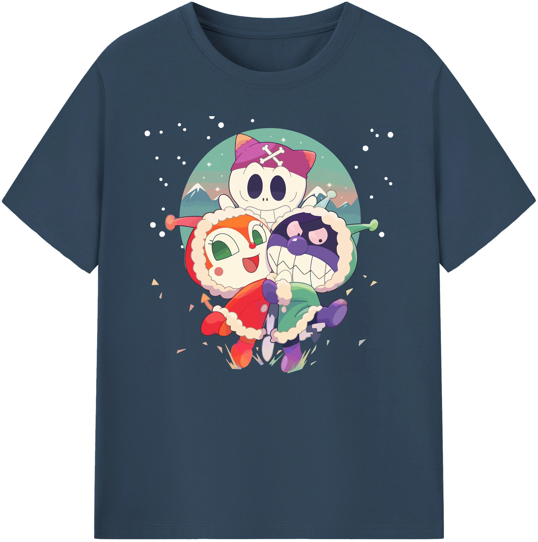 （画像用） アンパンマン Anpanman 綿100％ メンズ半袖Tシャツ｜肌触りやわらか＆通気性