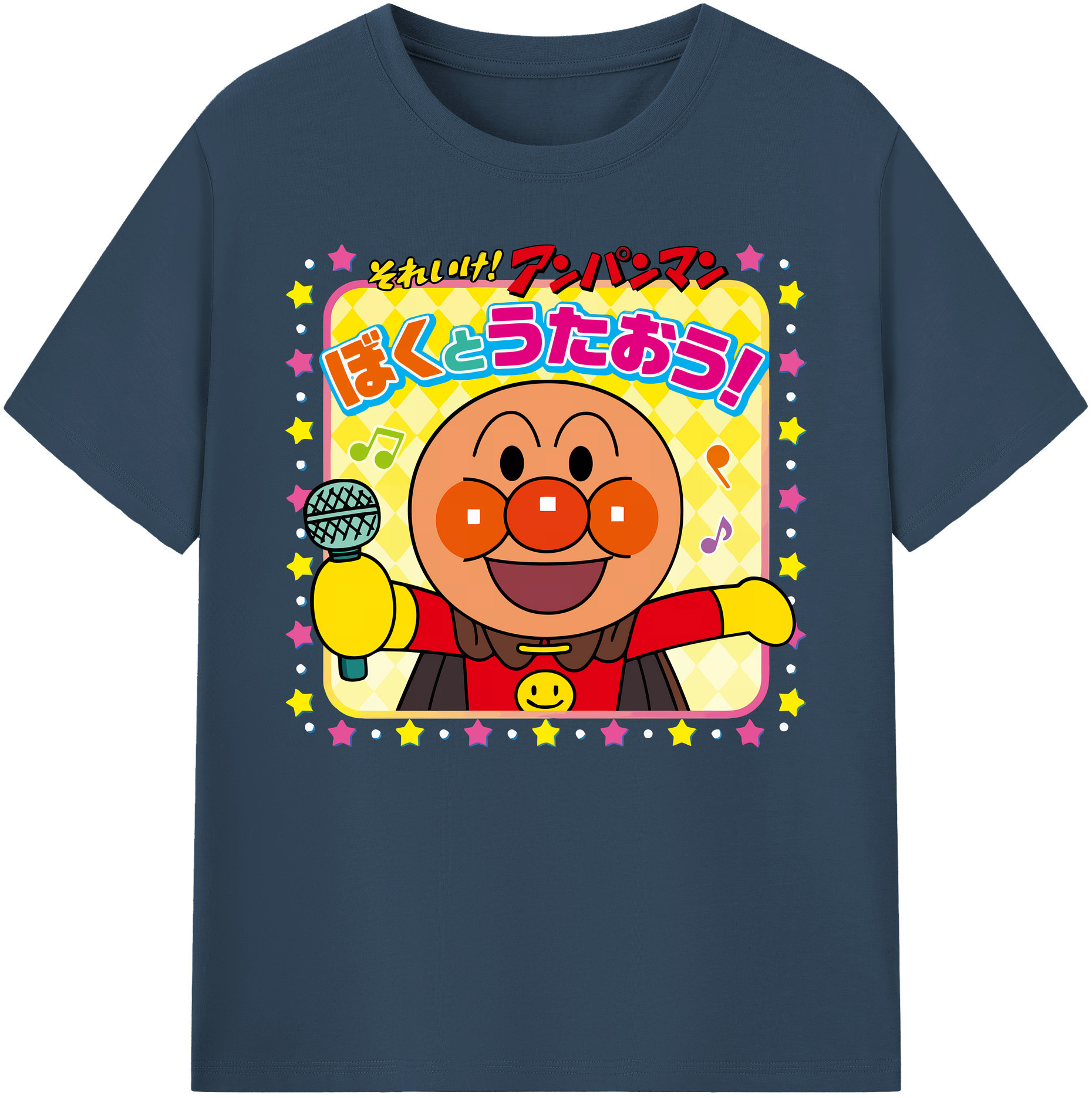 （画像用） アンパンマン Anpanman 綿100％ メンズ半袖Tシャツ｜肌触りやわらか＆通気性