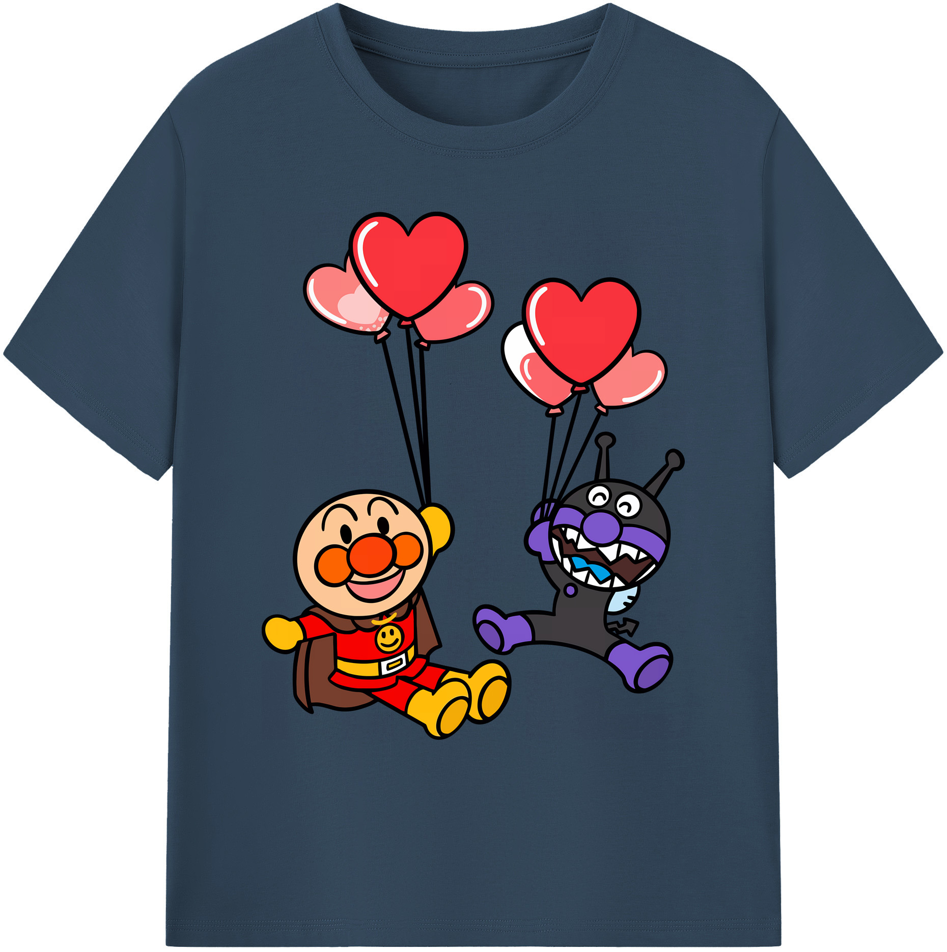 （画像用） アンパンマン Anpanman 綿100％ メンズ半袖Tシャツ｜肌触りやわらか＆通気性