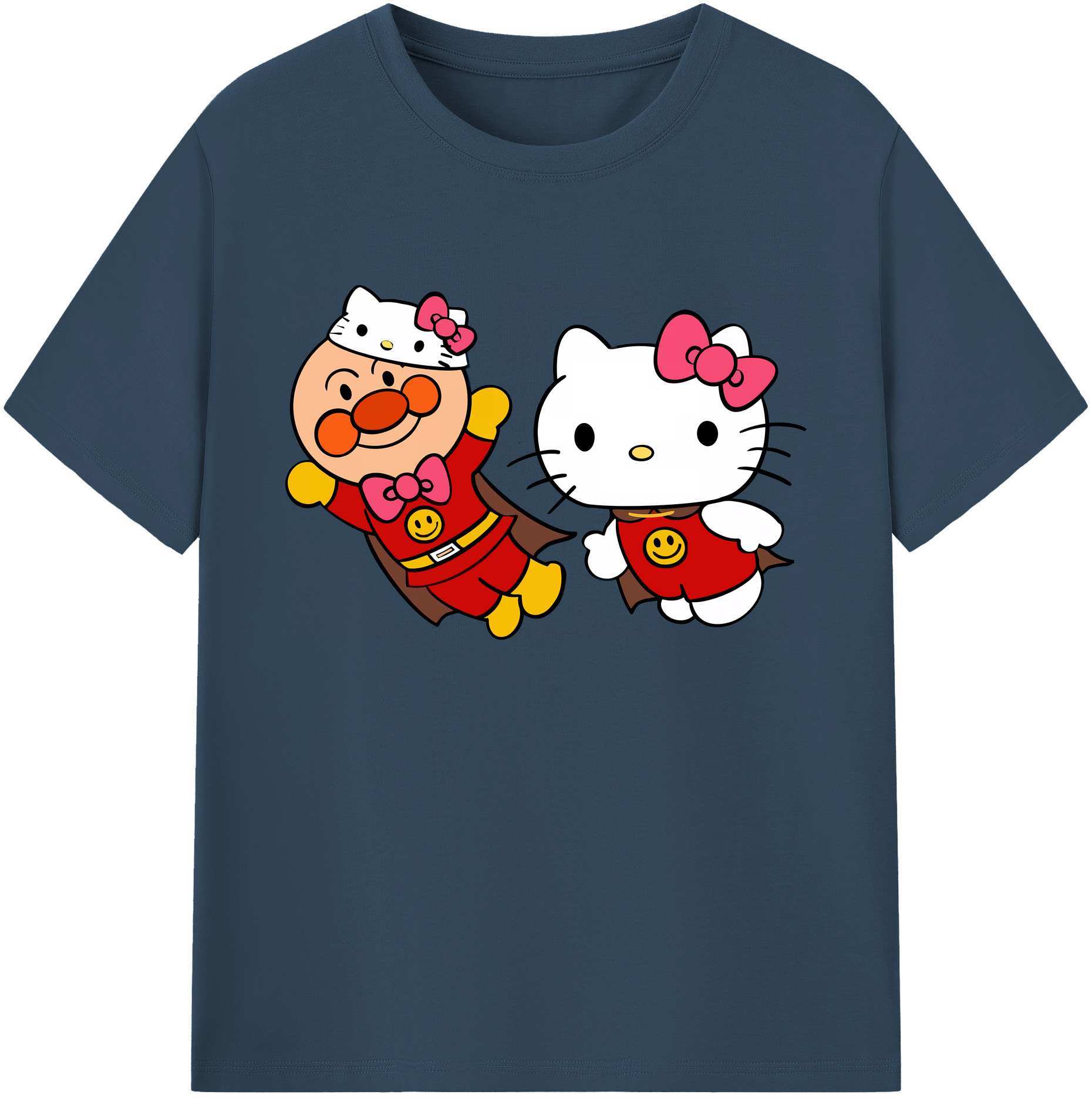 （画像用） アンパンマン Anpanman 綿100％ メンズ半袖Tシャツ｜肌触りやわらか＆通気性