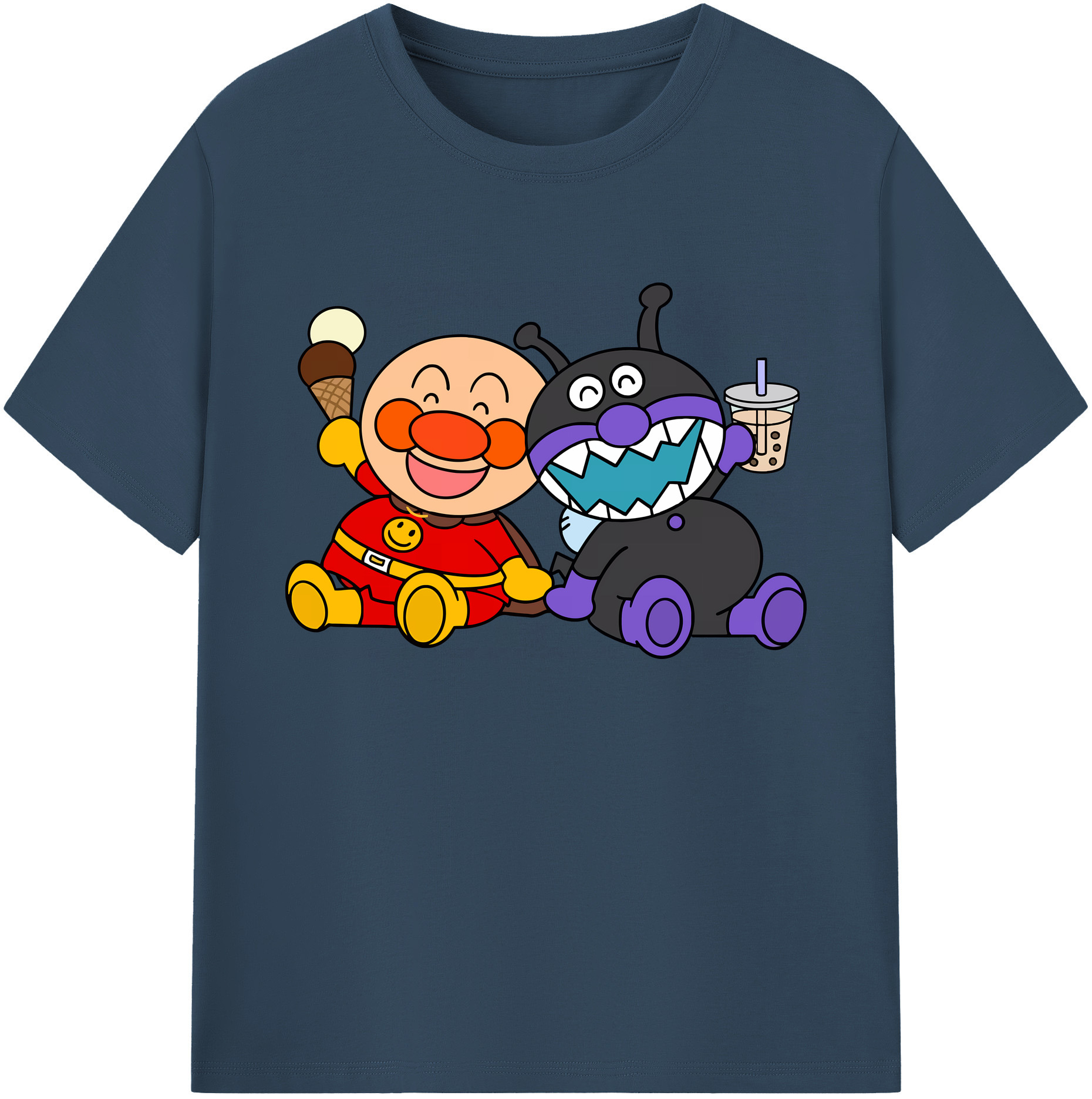 （画像用） アンパンマン Anpanman 綿100％ メンズ半袖Tシャツ｜肌触りやわらか＆通気性