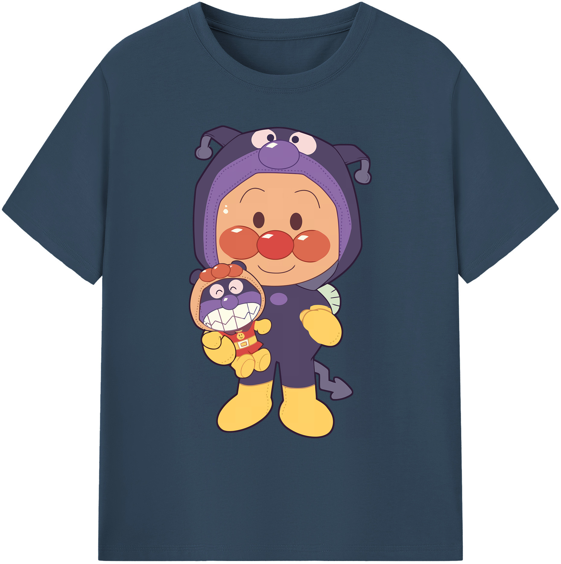 （画像用） アンパンマン Anpanman 綿100％ メンズ半袖Tシャツ｜肌触りやわらか＆通気性