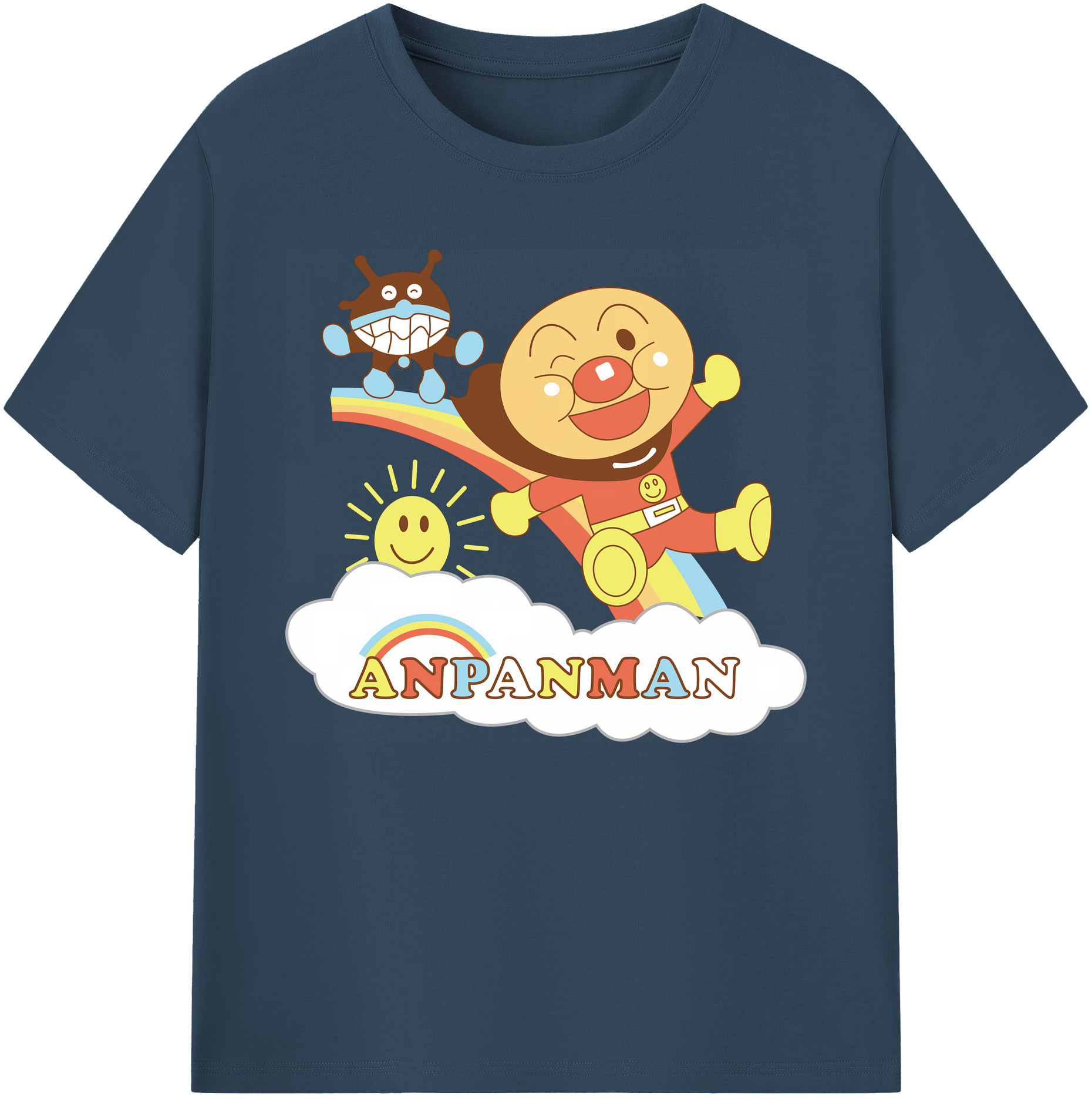 （画像用） アンパンマン Anpanman 綿100％ メンズ半袖Tシャツ｜肌触りやわらか＆通気性