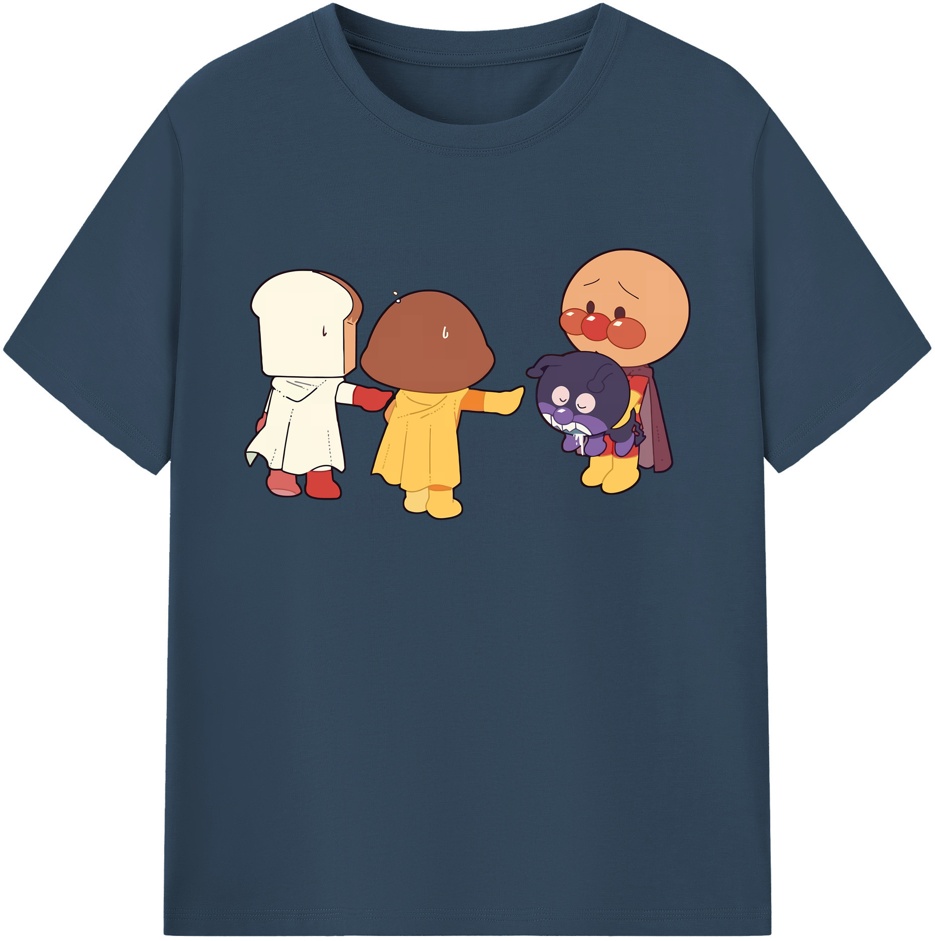 （画像用） アンパンマン Anpanman 綿100％ メンズ半袖Tシャツ｜肌触りやわらか＆通気性
