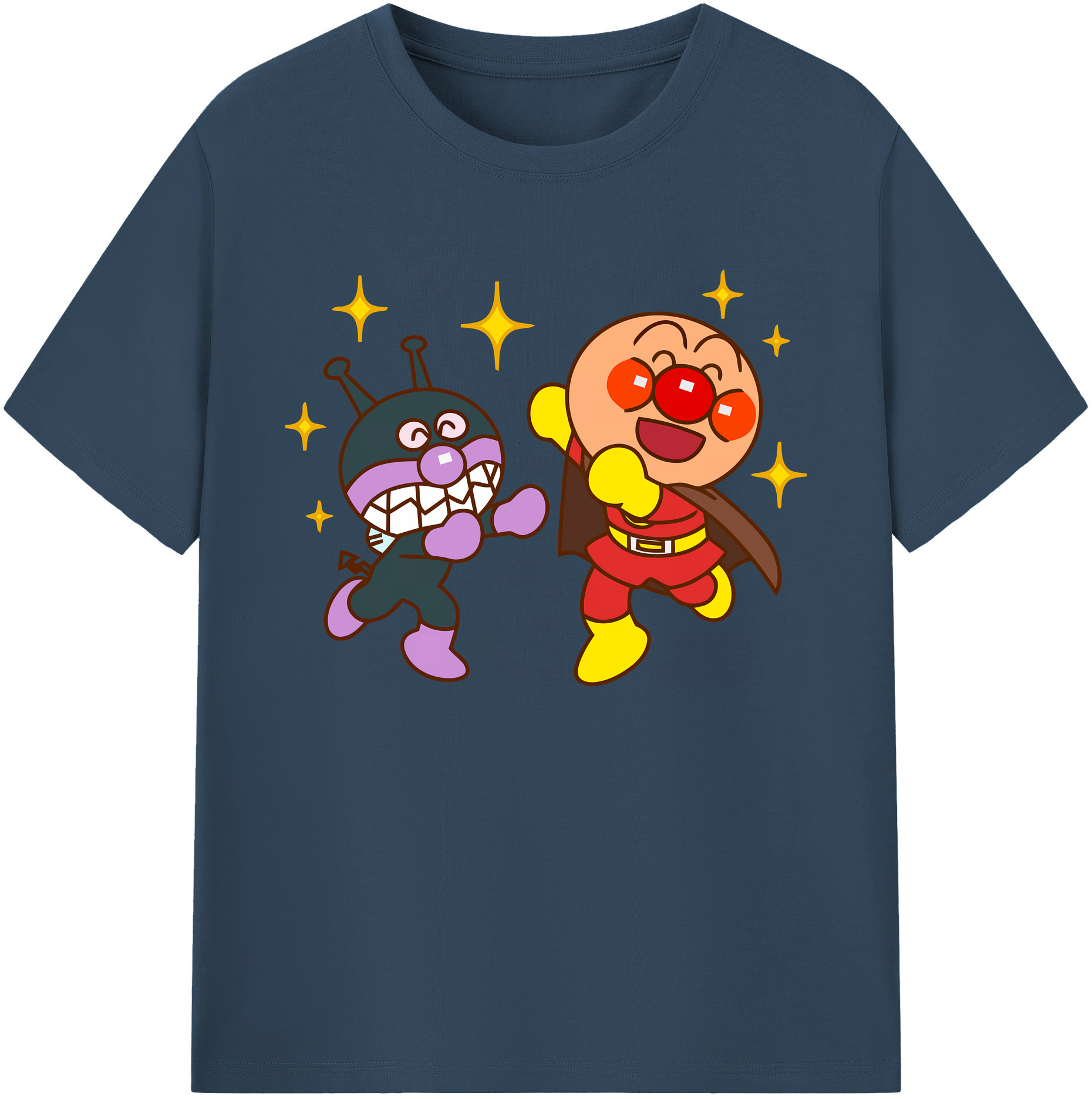 （画像用） アンパンマン Anpanman 綿100％ メンズ半袖Tシャツ｜肌触りやわらか＆通気性