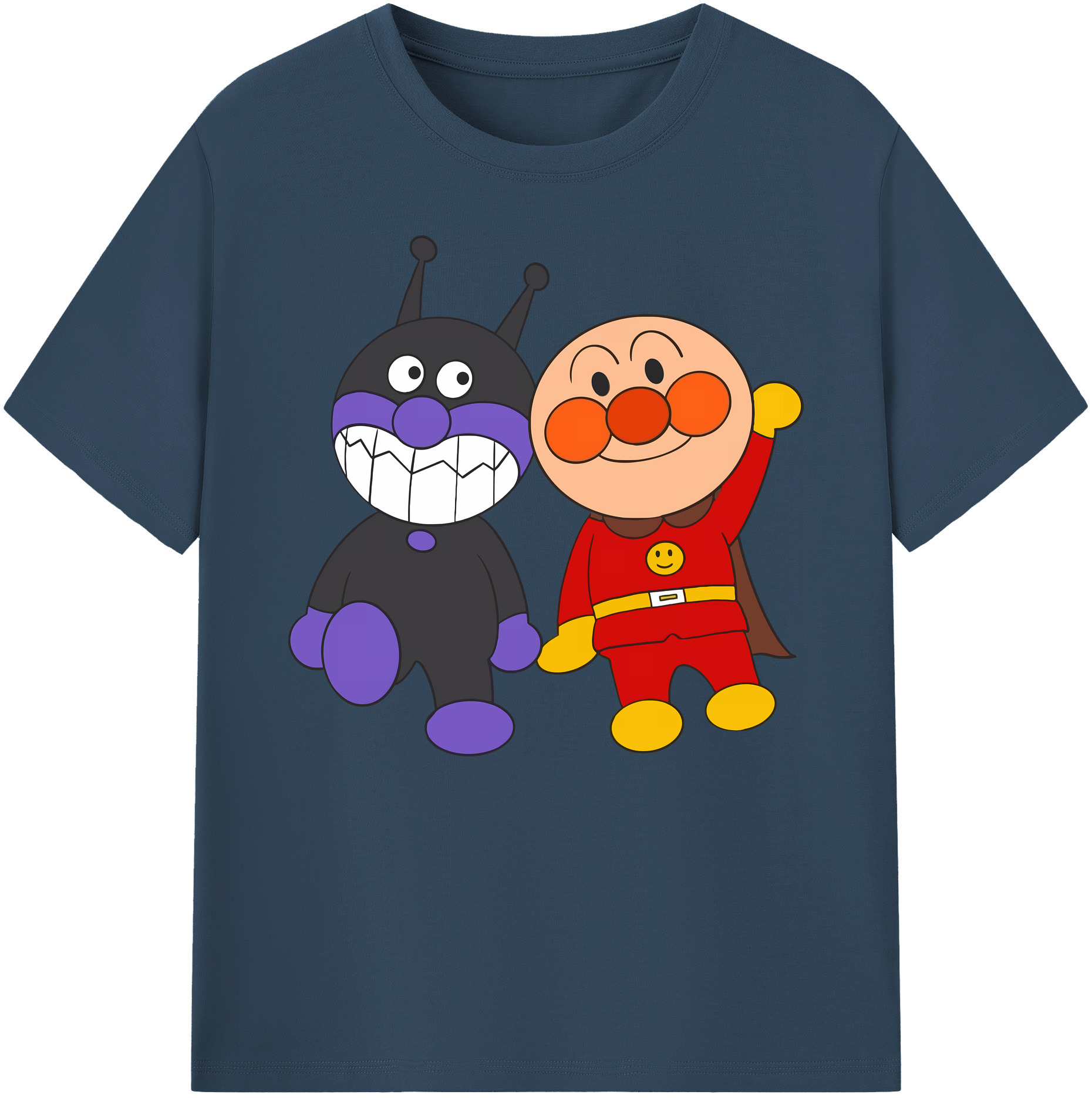 （画像用） アンパンマン Anpanman 綿100％ メンズ半袖Tシャツ｜肌触りやわらか＆通気性