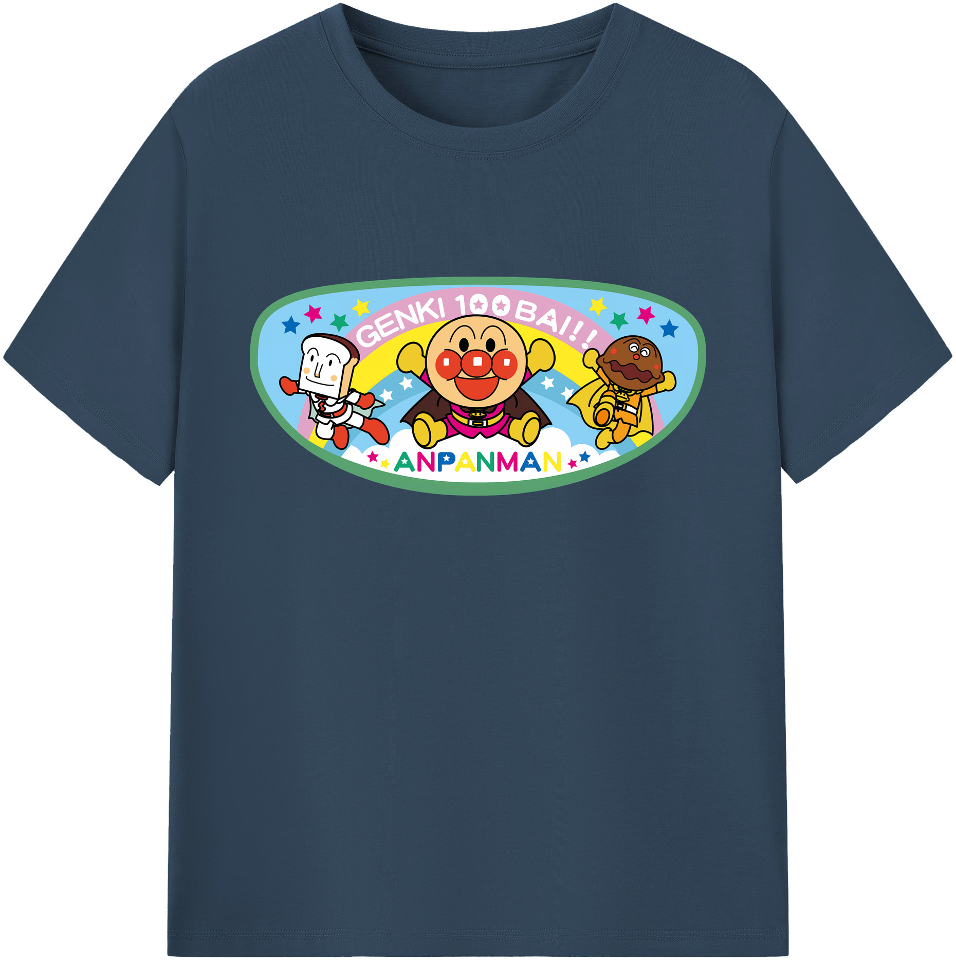 （画像用） アンパンマン Anpanman 綿100％ メンズ半袖Tシャツ｜肌触りやわらか＆通気性