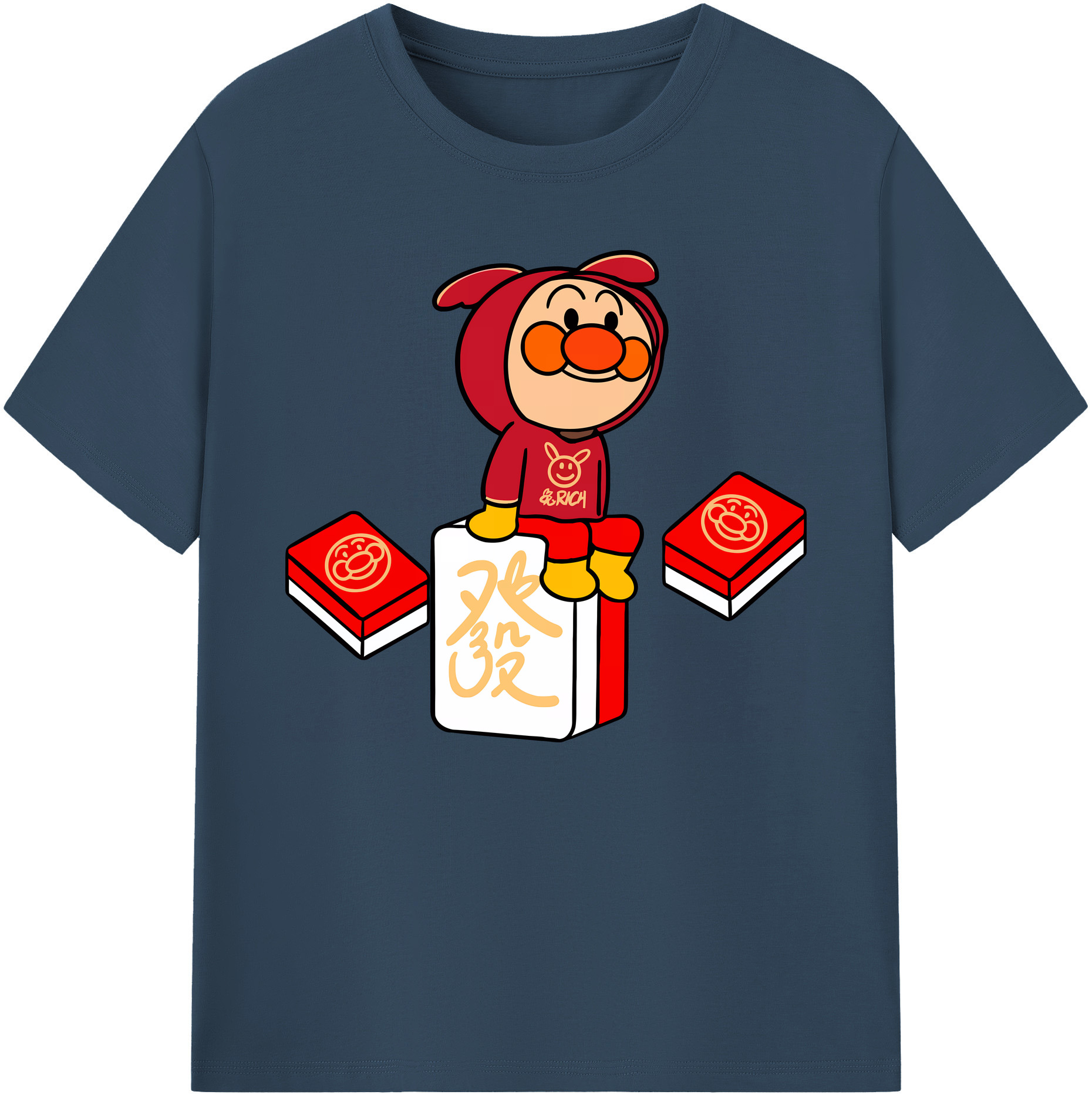 （画像用） アンパンマン Anpanman 綿100％ メンズ半袖Tシャツ｜肌触りやわらか＆通気性