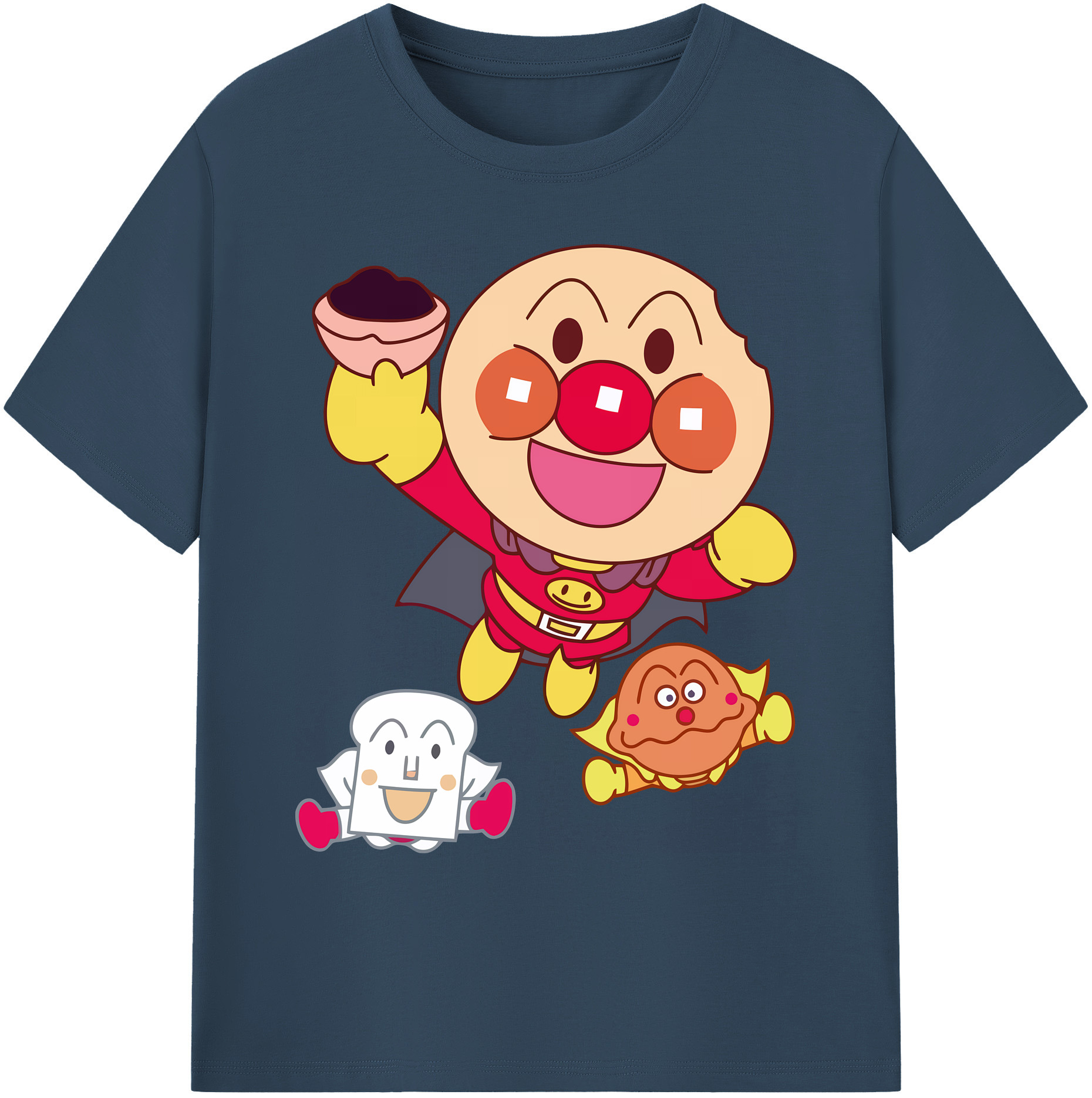（画像用） アンパンマン Anpanman 綿100％ メンズ半袖Tシャツ｜肌触りやわらか＆通気性