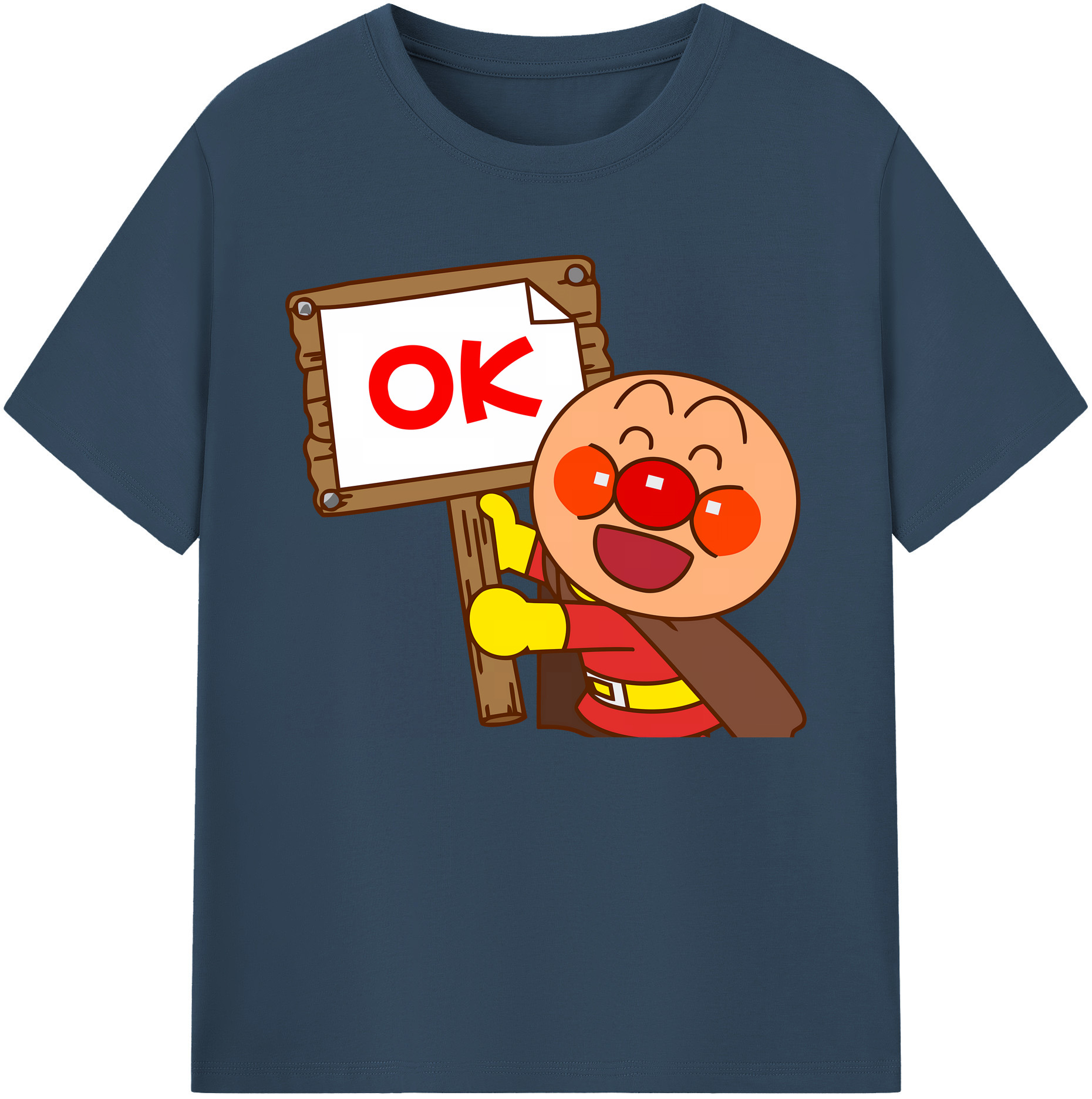 （画像用） アンパンマン Anpanman 綿100％ メンズ半袖Tシャツ｜肌触りやわらか＆通気性