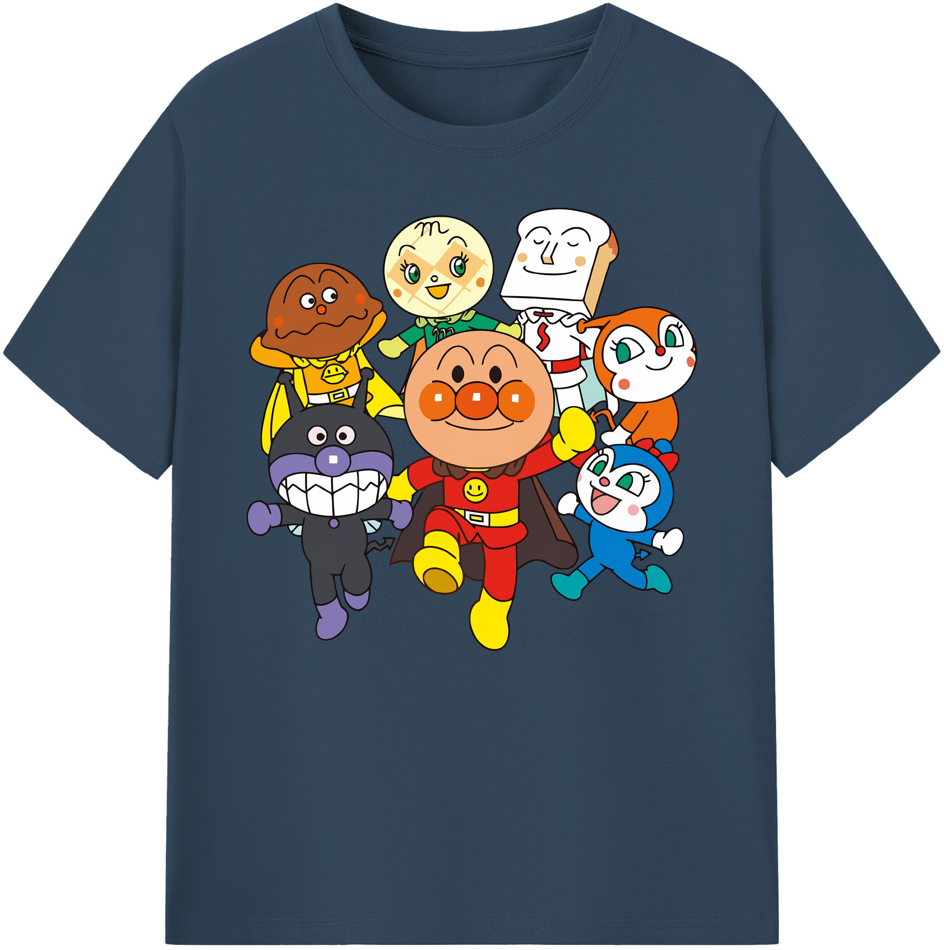 （画像用） アンパンマン Anpanman 綿100％ メンズ半袖Tシャツ｜肌触りやわらか＆通気性