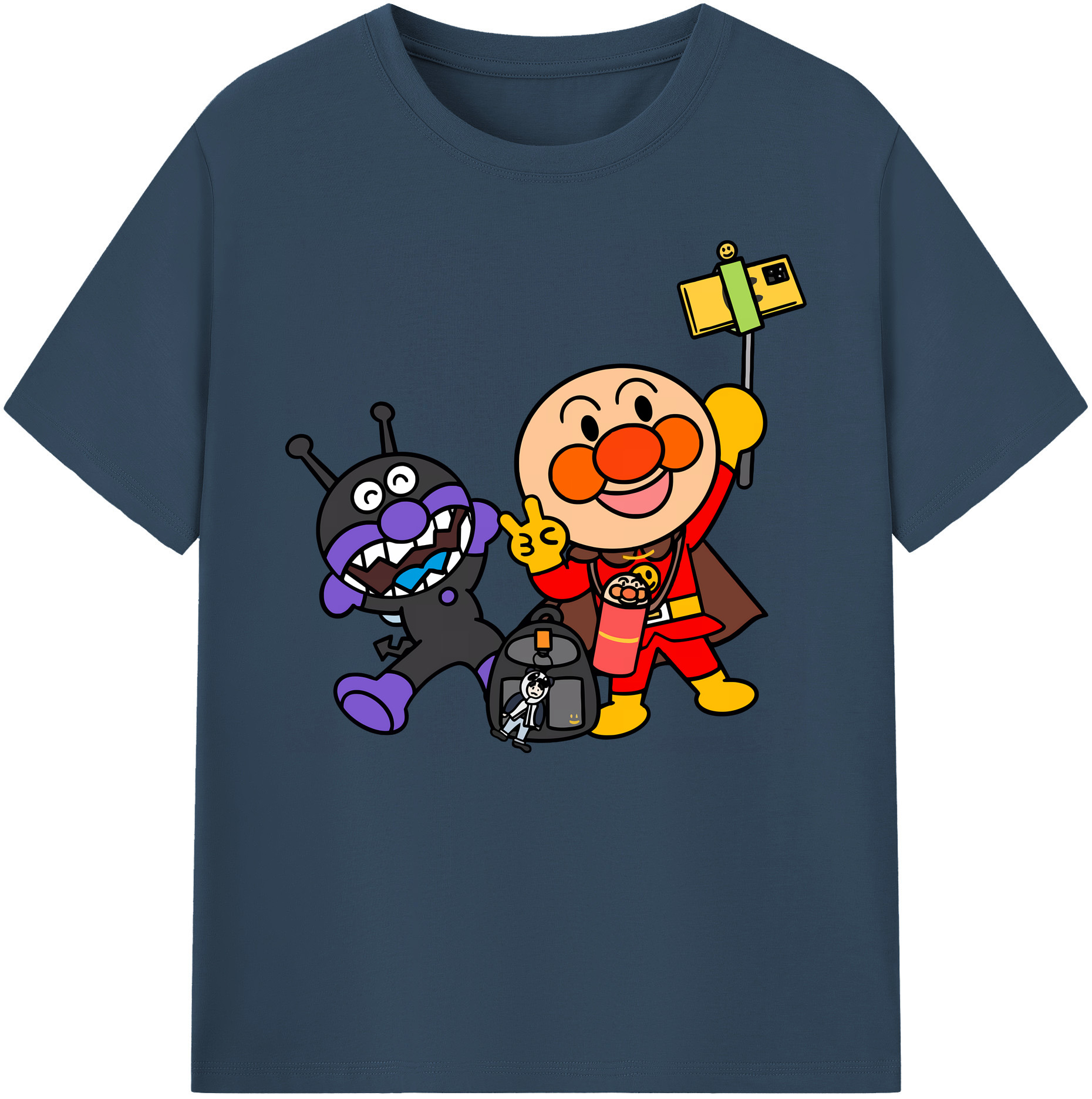 （画像用） アンパンマン Anpanman 綿100％ メンズ半袖Tシャツ｜肌触りやわらか＆通気性