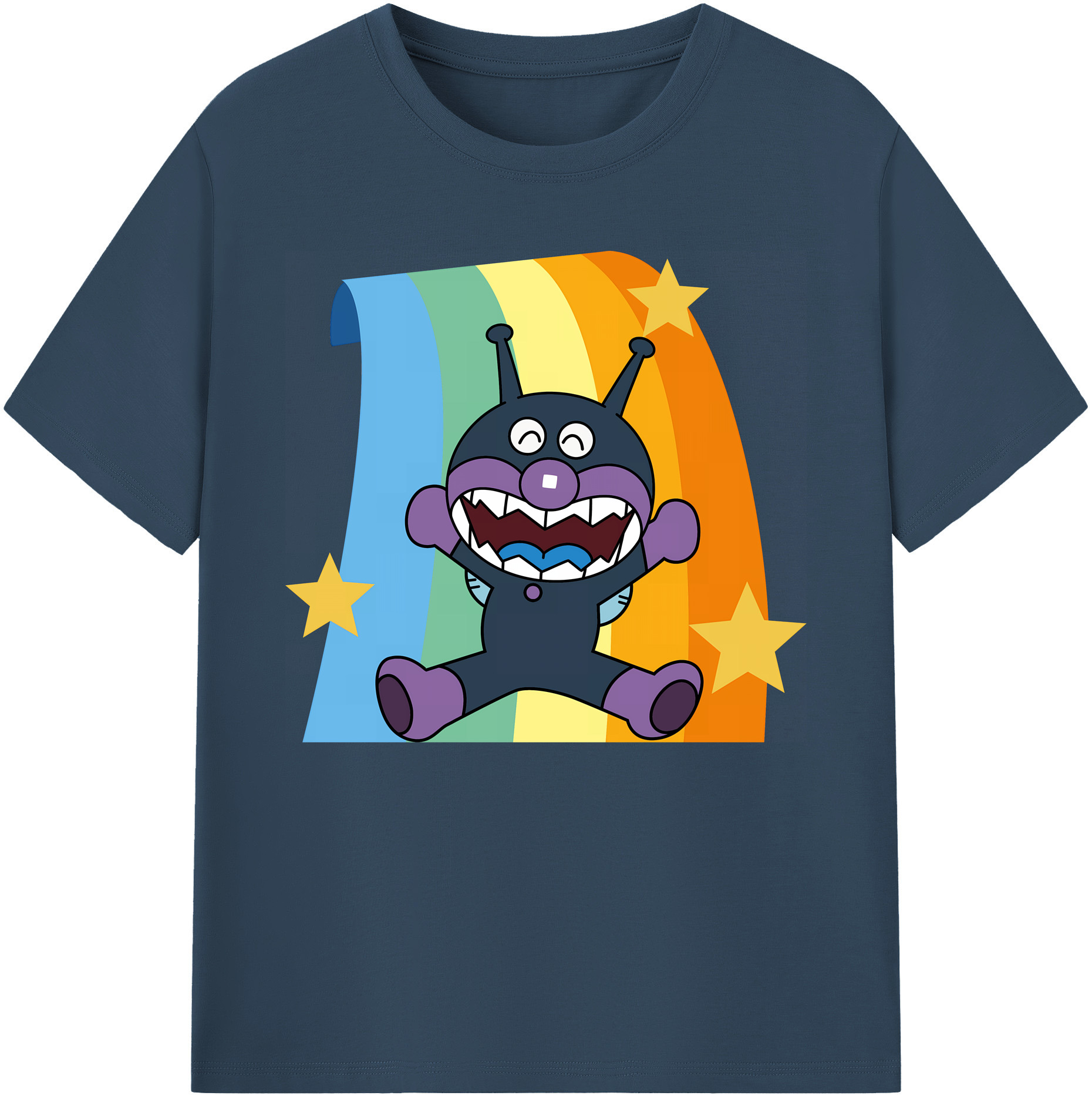 （画像用） アンパンマン Anpanman 綿100％ メンズ半袖Tシャツ｜肌触りやわらか＆通気性