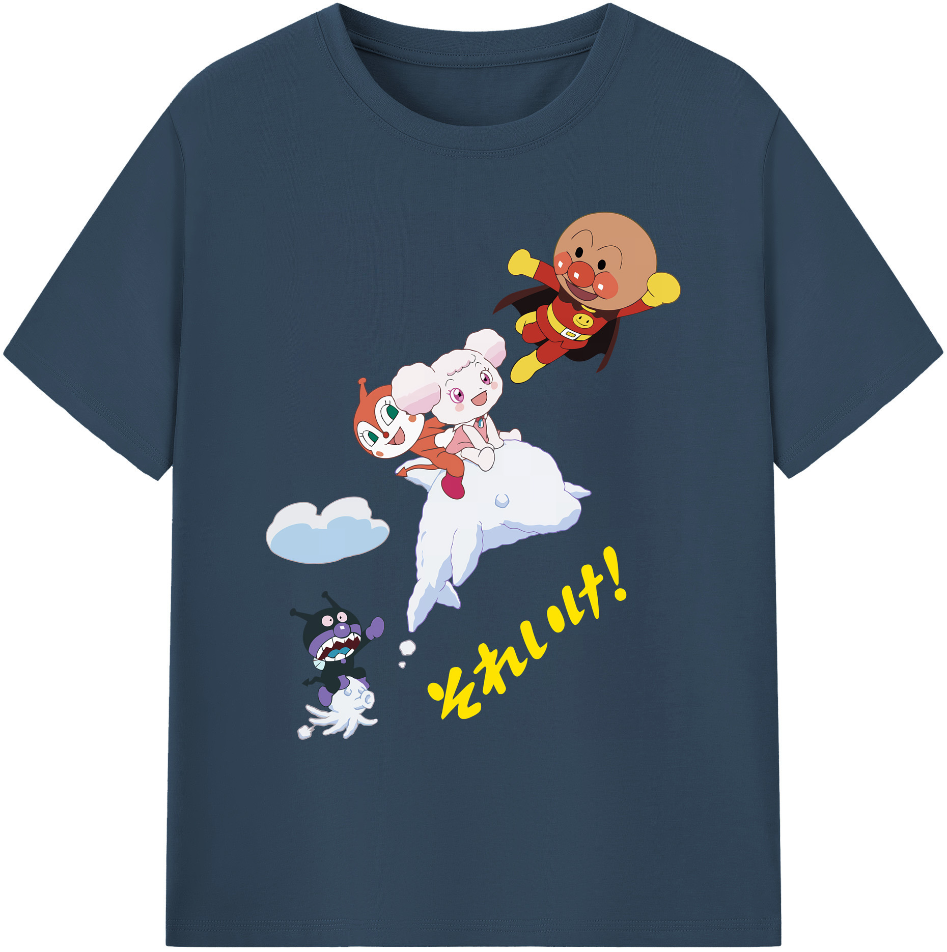 （画像用） アンパンマン Anpanman 綿100％ メンズ半袖Tシャツ｜肌触りやわらか＆通気性