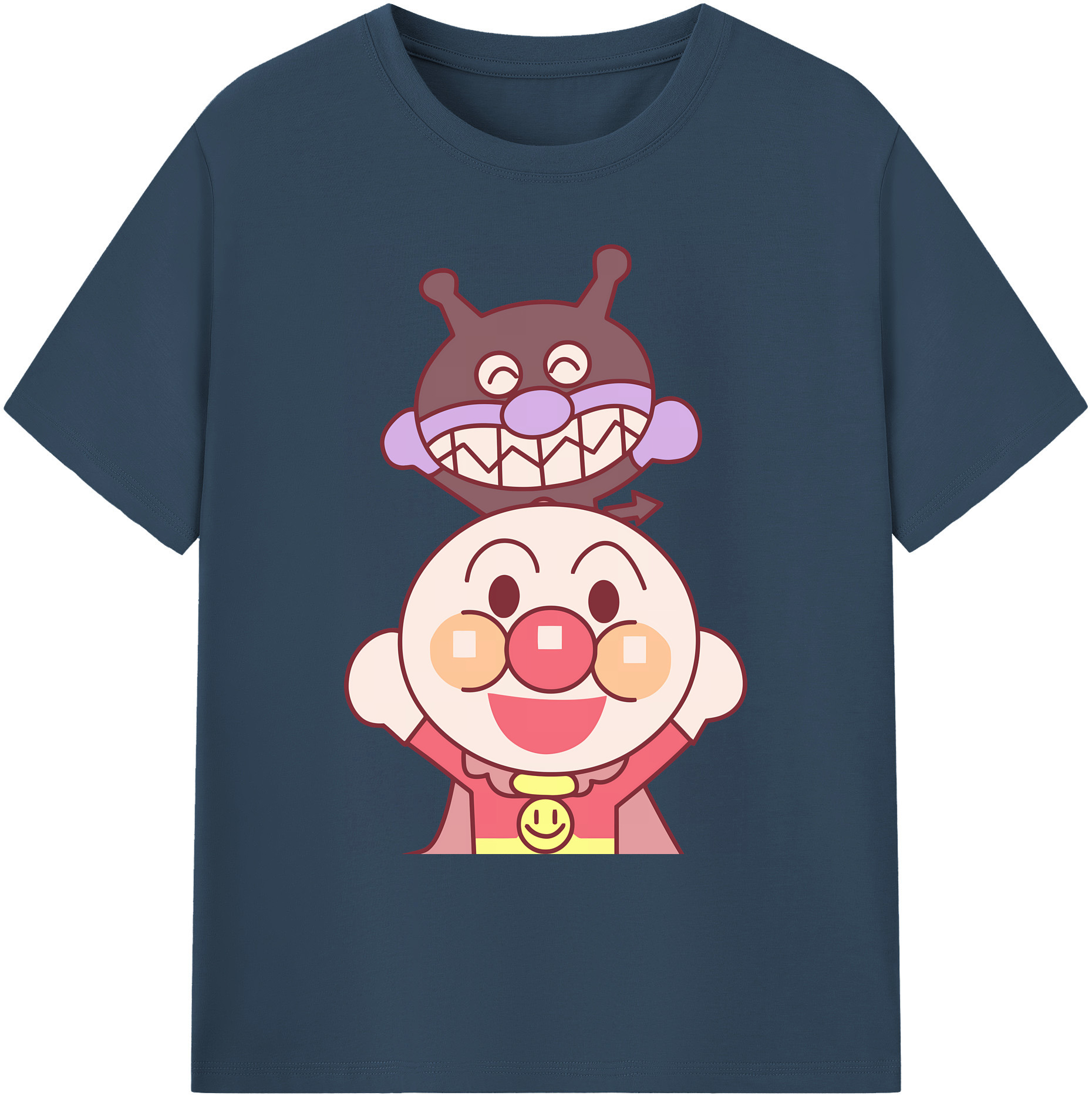 （画像用） アンパンマン Anpanman 綿100％ メンズ半袖Tシャツ｜肌触りやわらか＆通気性