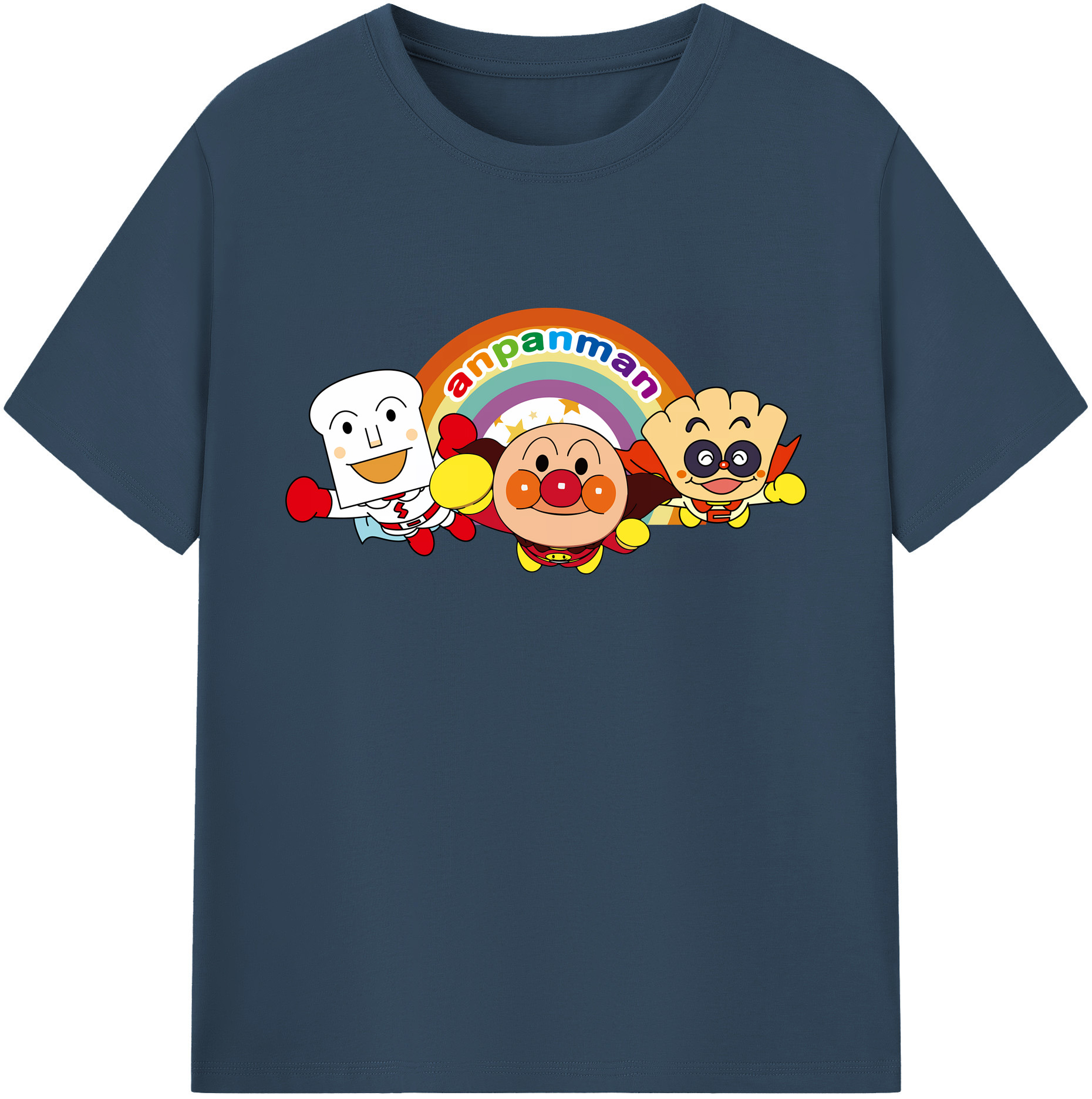 （画像用） アンパンマン Anpanman 綿100％ メンズ半袖Tシャツ｜肌触りやわらか＆通気性
