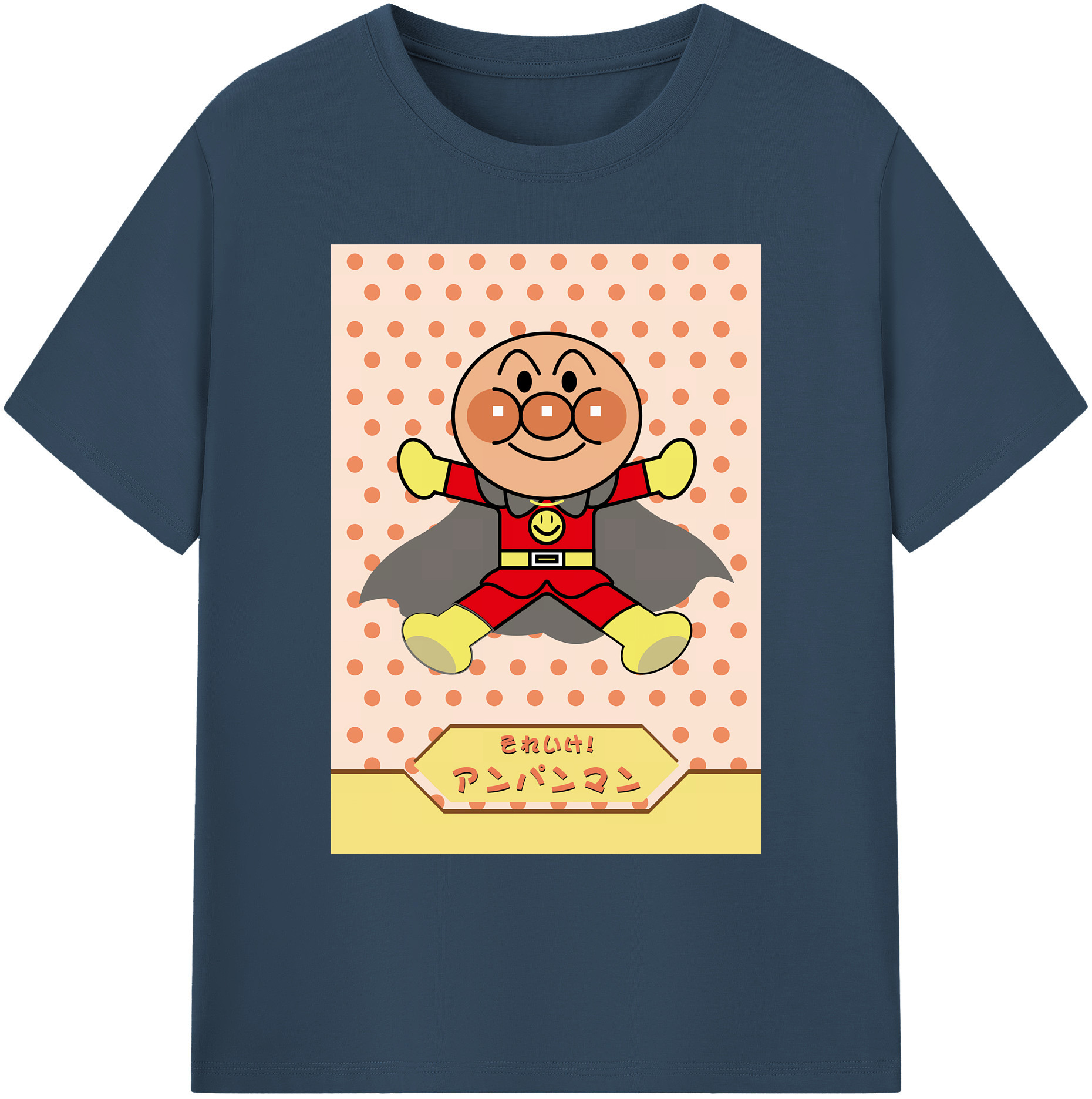 （画像用） アンパンマン Anpanman 綿100％ メンズ半袖Tシャツ｜肌触りやわらか＆通気性