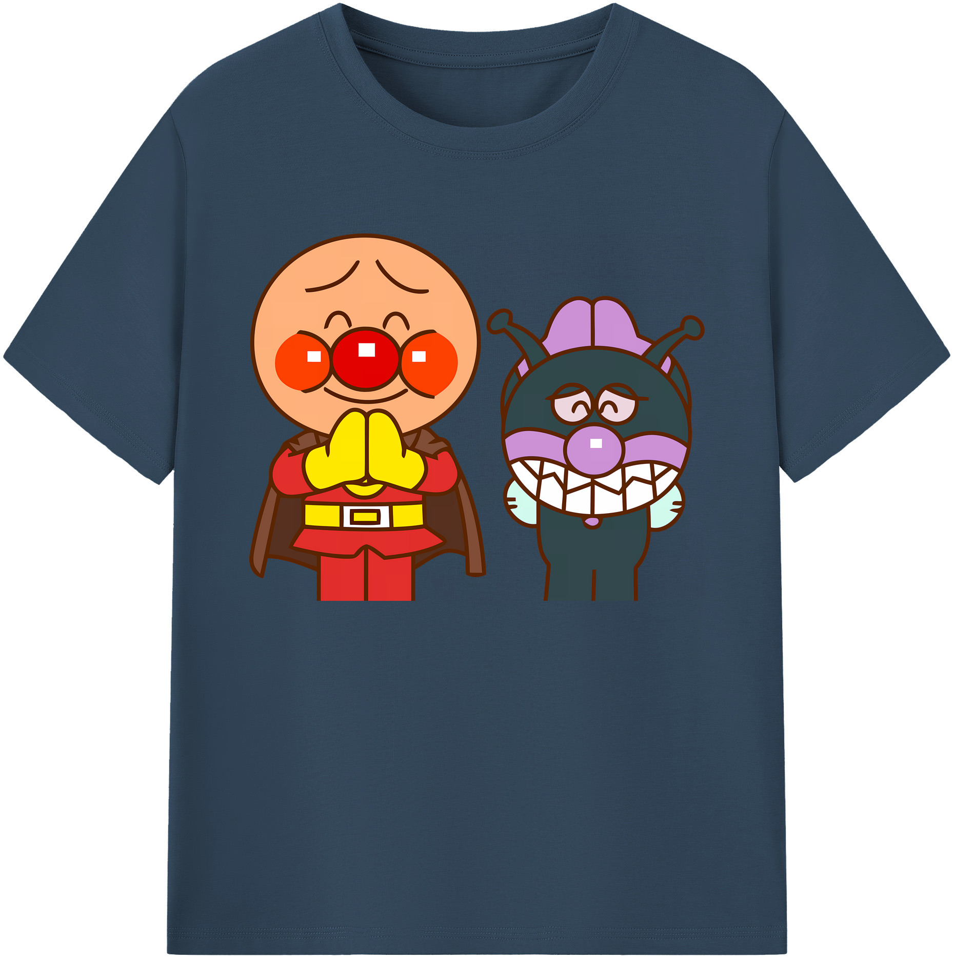 （画像用） アンパンマン Anpanman 綿100％ メンズ半袖Tシャツ｜肌触りやわらか＆通気性