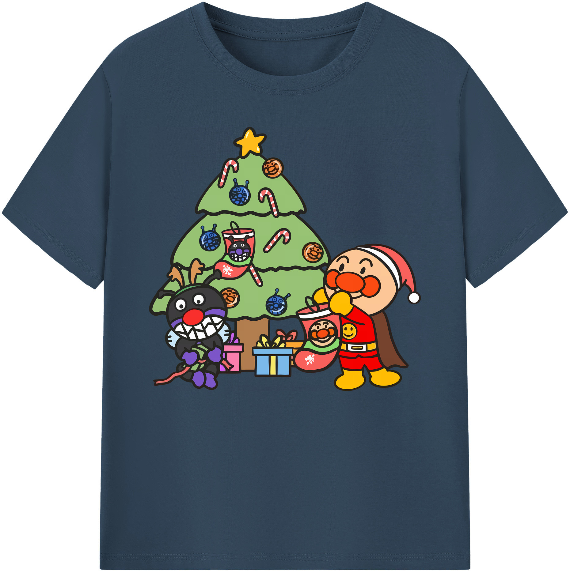 （画像用） アンパンマン Anpanman 綿100％ メンズ半袖Tシャツ｜肌触りやわらか＆通気性