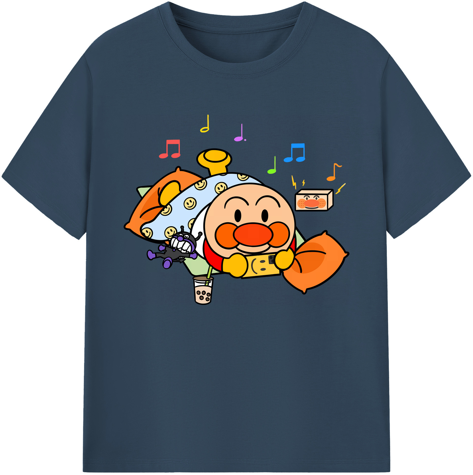 （画像用） アンパンマン Anpanman 綿100％ メンズ半袖Tシャツ｜肌触りやわらか＆通気性