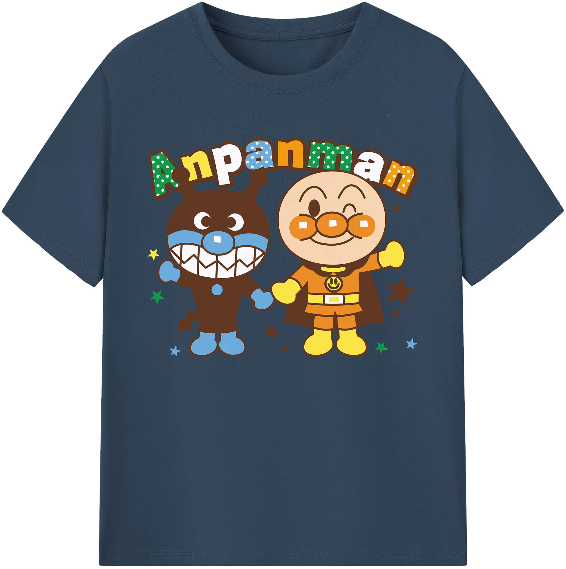 （画像用） アンパンマン Anpanman 綿100％ メンズ半袖Tシャツ｜肌触りやわらか＆通気性