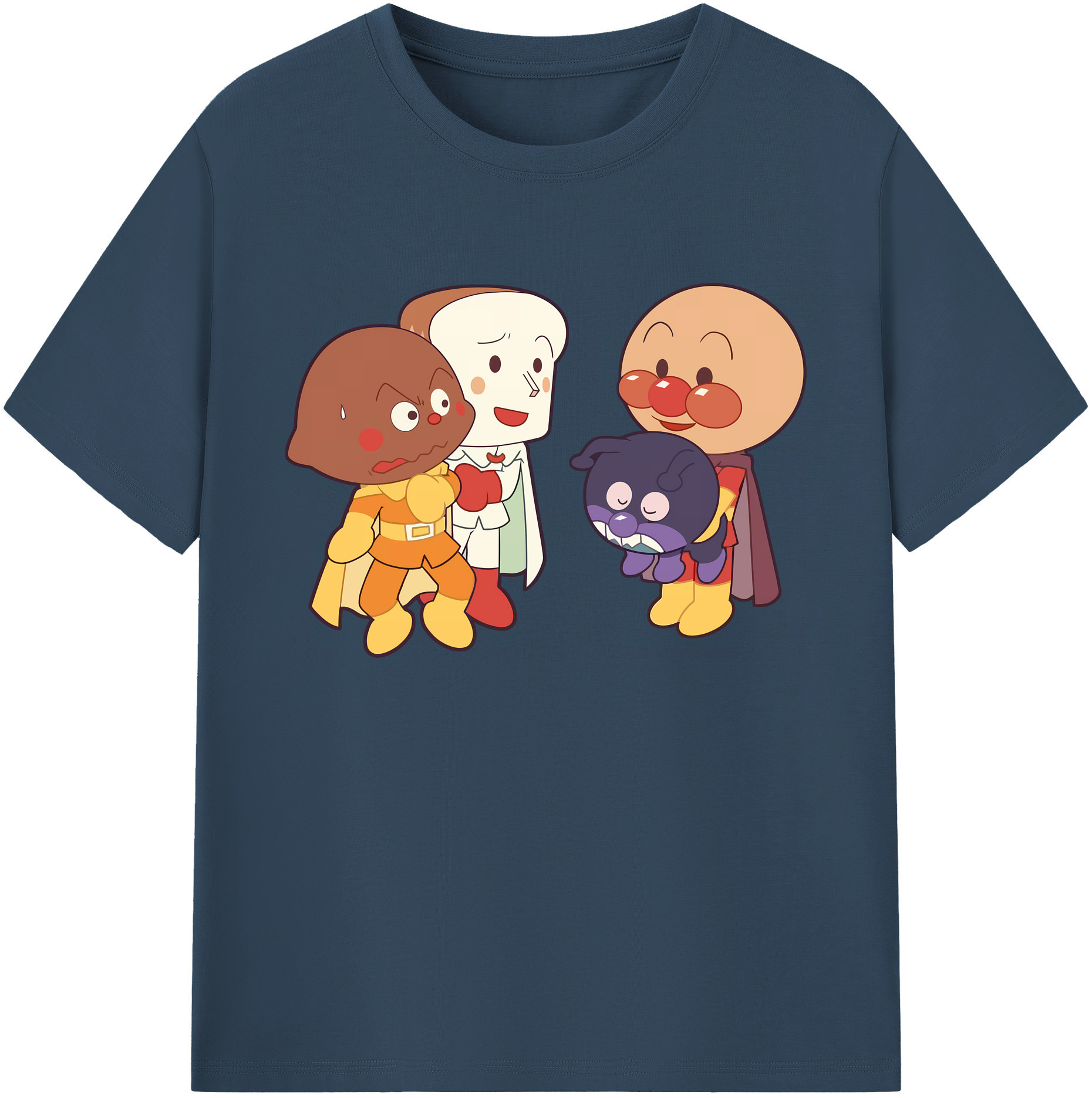 （画像用） アンパンマン Anpanman 綿100％ メンズ半袖Tシャツ｜肌触りやわらか＆通気性