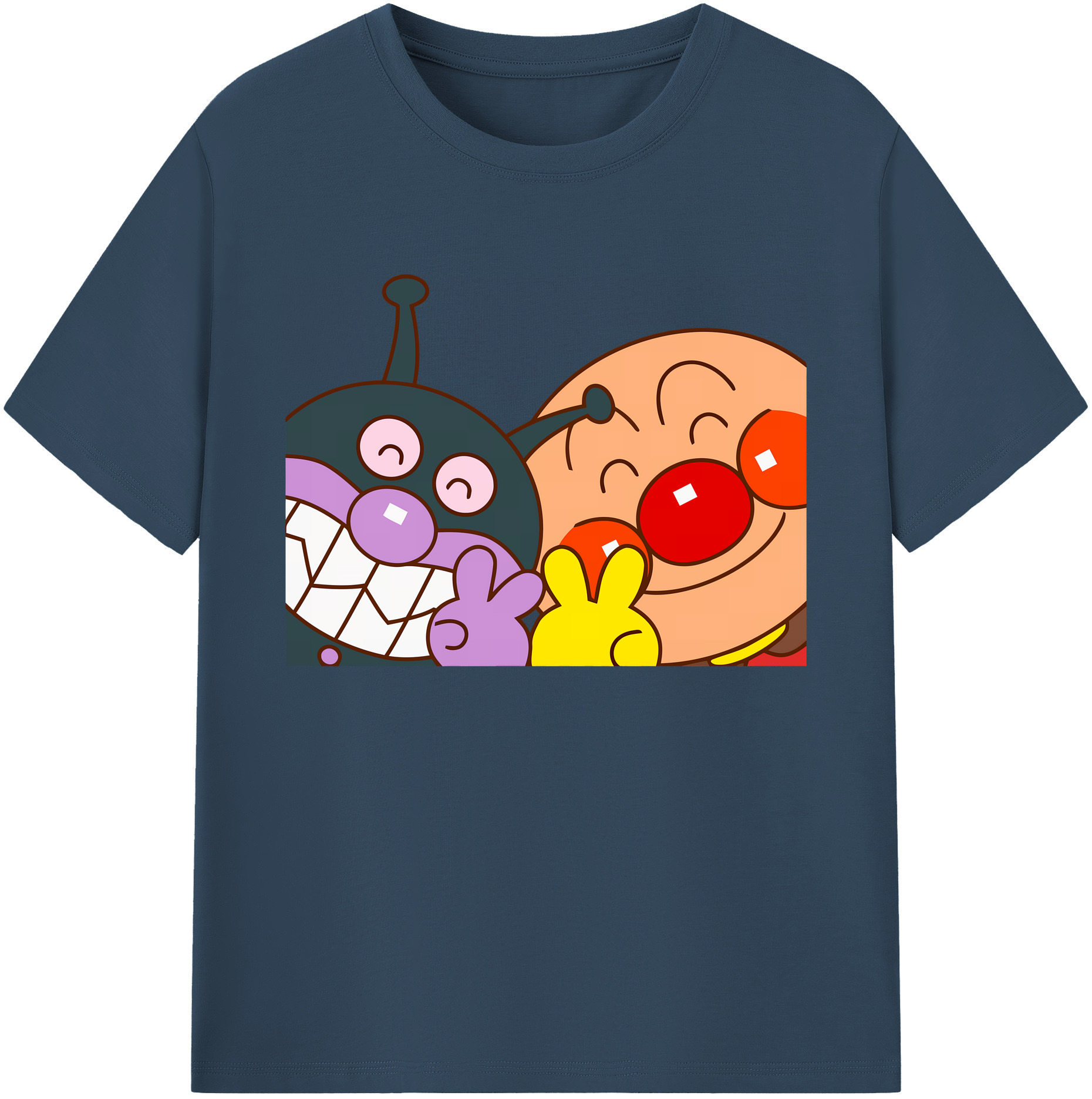 （画像用） アンパンマン Anpanman 綿100％ メンズ半袖Tシャツ｜肌触りやわらか＆通気性