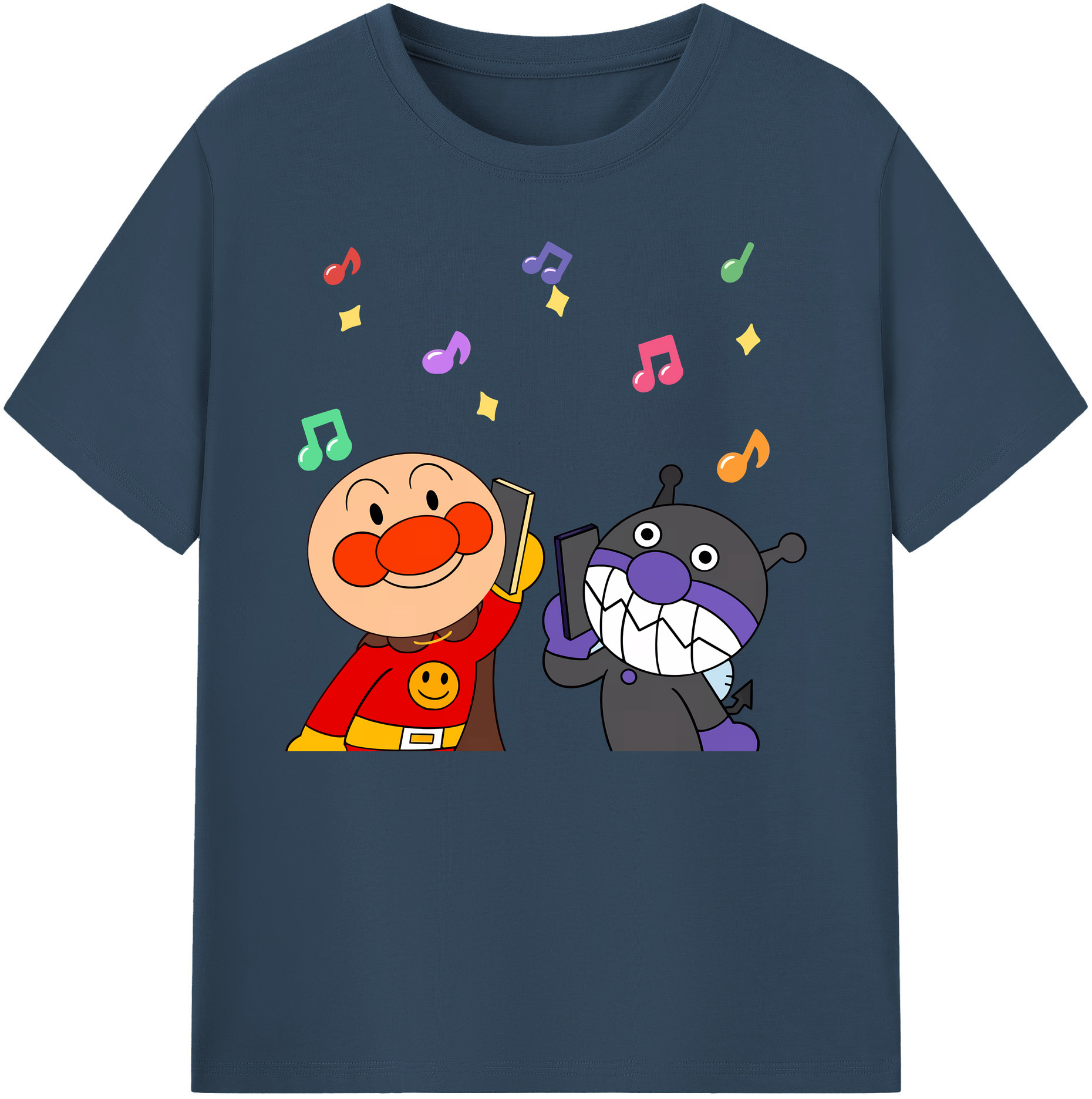（画像用） アンパンマン Anpanman 綿100％ メンズ半袖Tシャツ｜肌触りやわらか＆通気性