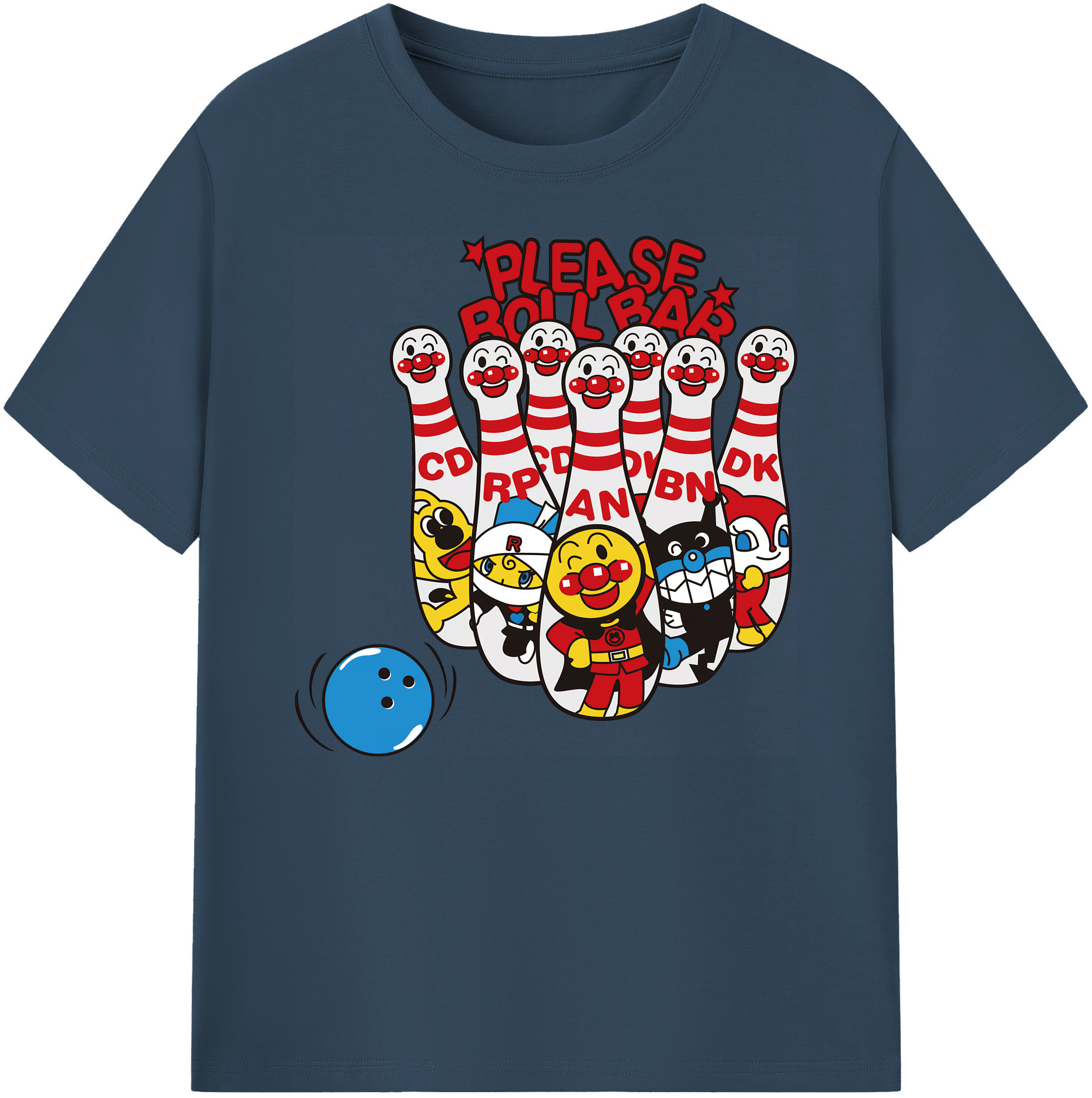 （画像用） アンパンマン Anpanman 綿100％ メンズ半袖Tシャツ｜肌触りやわらか＆通気性