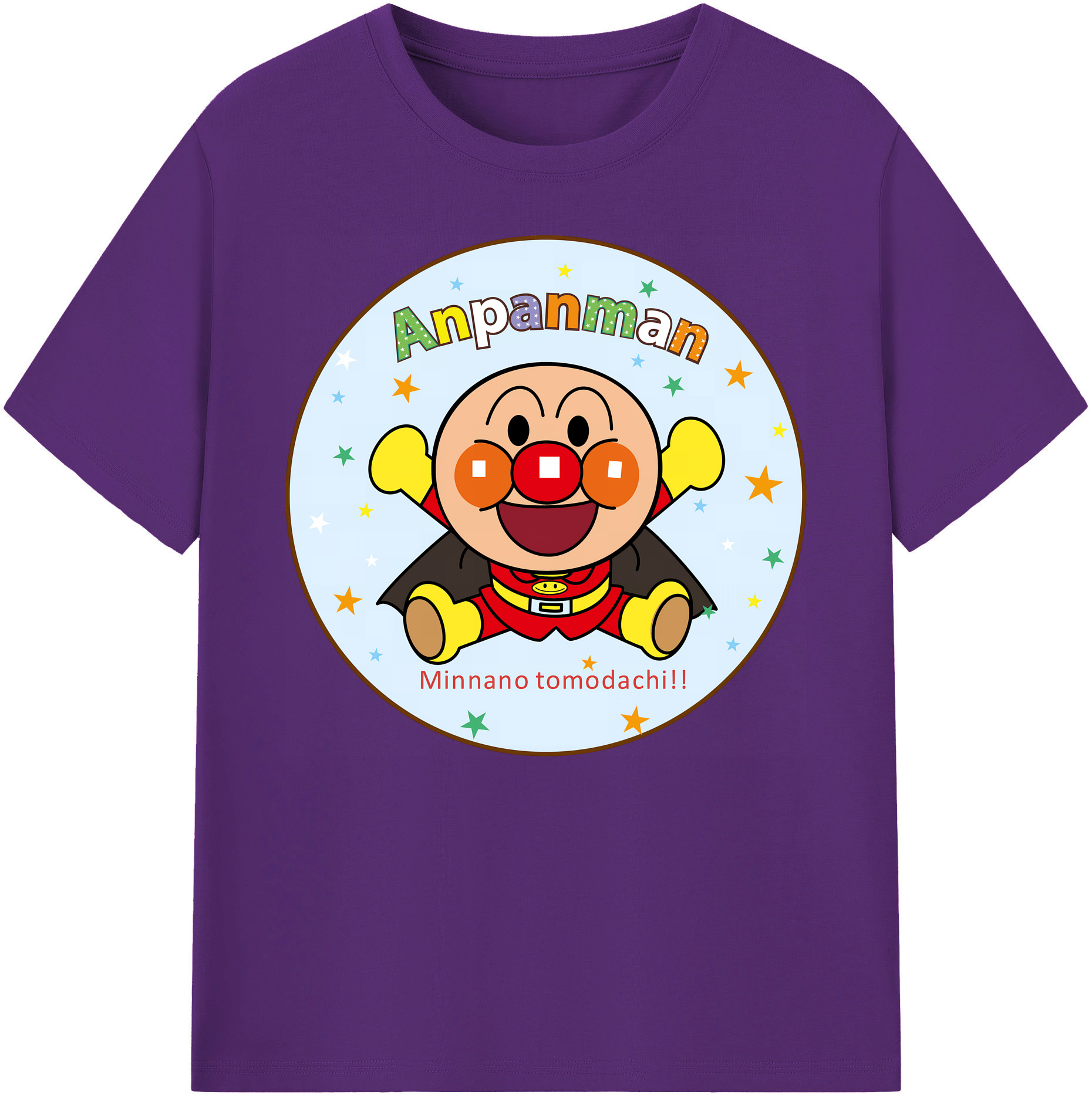 （画像用） アンパンマン Anpanman 綿100％ メンズ半袖Tシャツ｜肌触りやわらか＆通気性