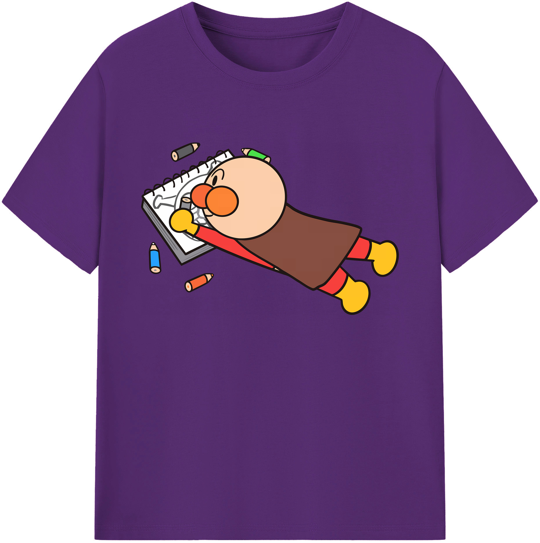 （画像用） アンパンマン Anpanman 綿100％ メンズ半袖Tシャツ｜肌触りやわらか＆通気性