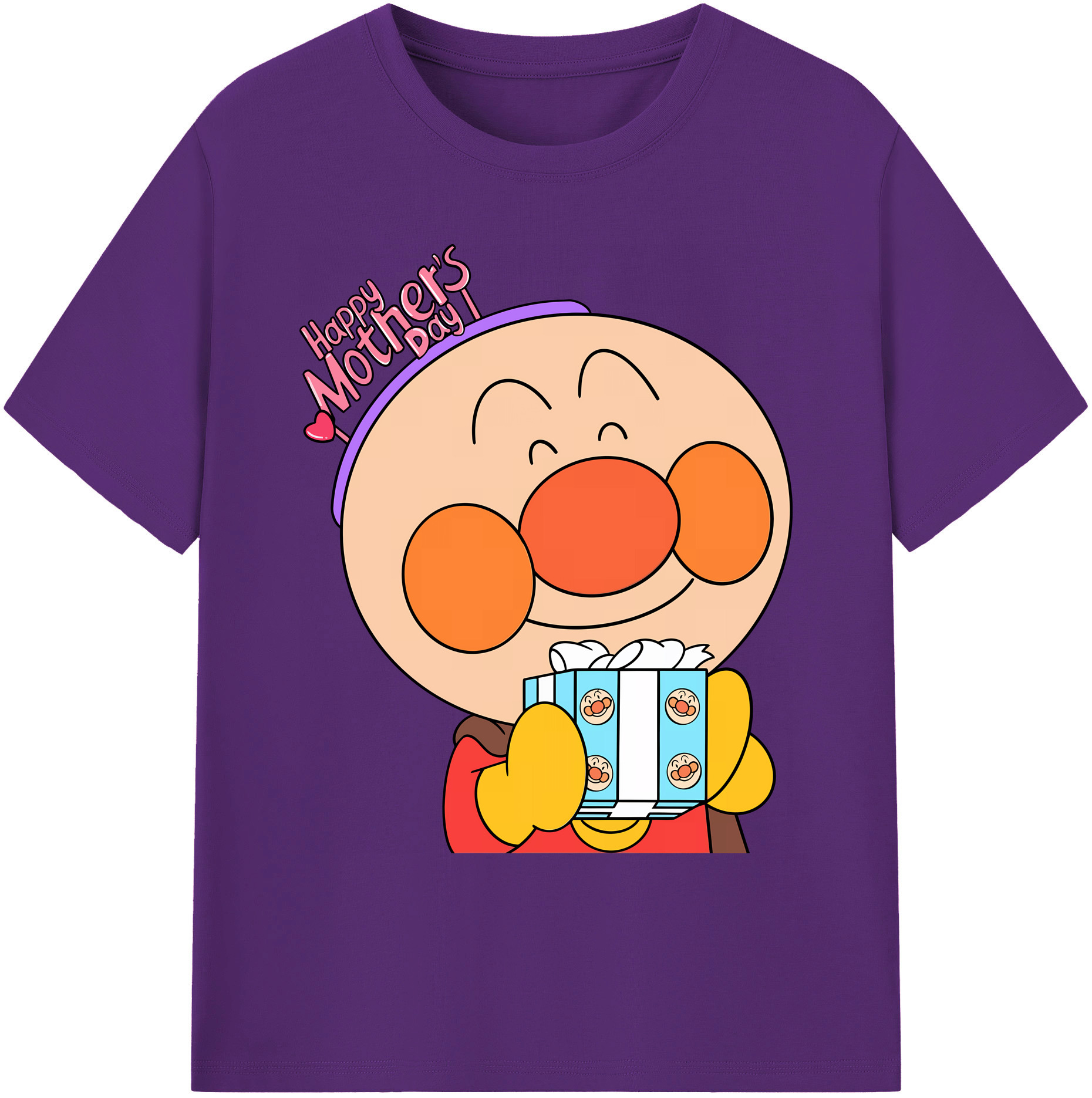 （画像用） アンパンマン Anpanman 綿100％ メンズ半袖Tシャツ｜肌触りやわらか＆通気性