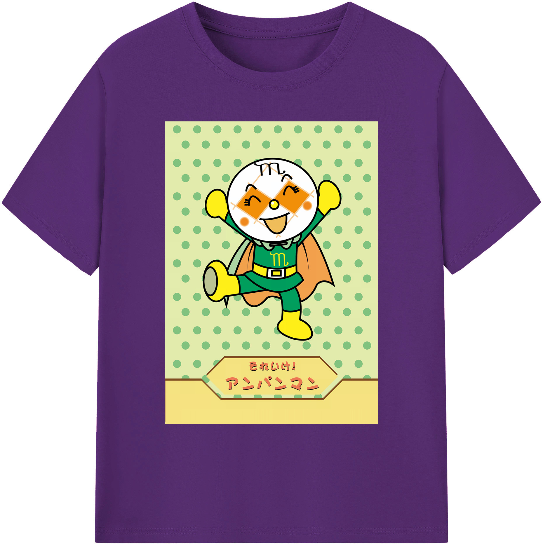 （画像用） アンパンマン Anpanman 綿100％ メンズ半袖Tシャツ｜肌触りやわらか＆通気性