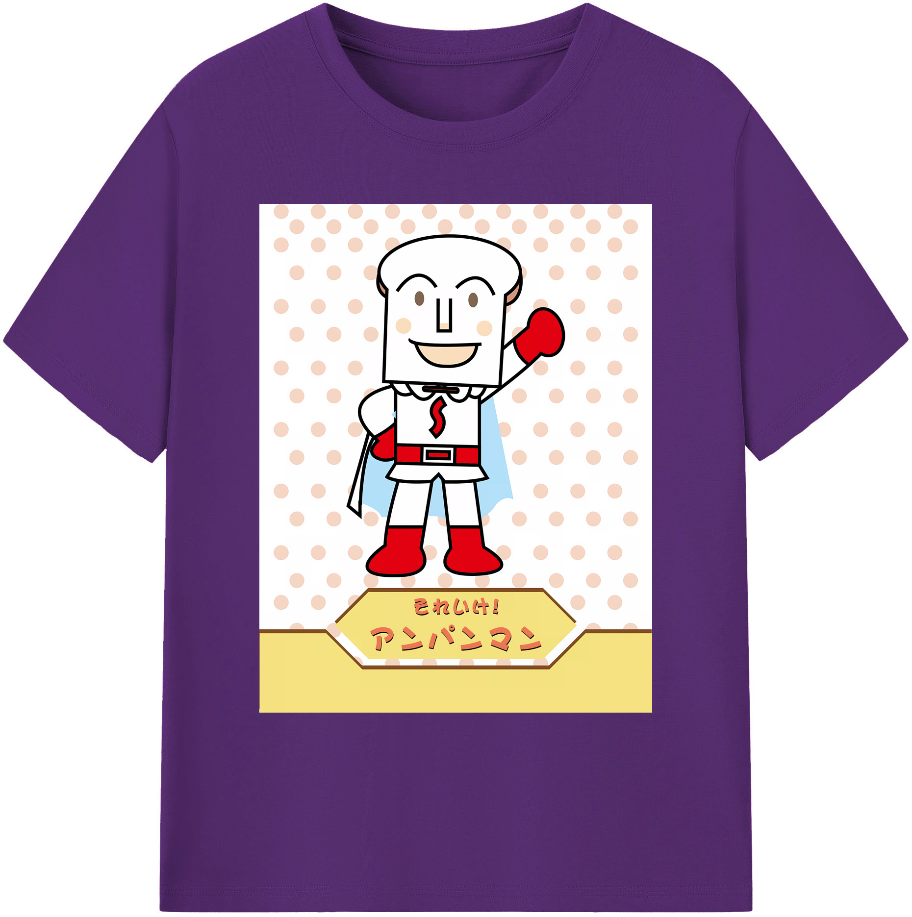 （画像用） アンパンマン Anpanman 綿100％ メンズ半袖Tシャツ｜肌触りやわらか＆通気性