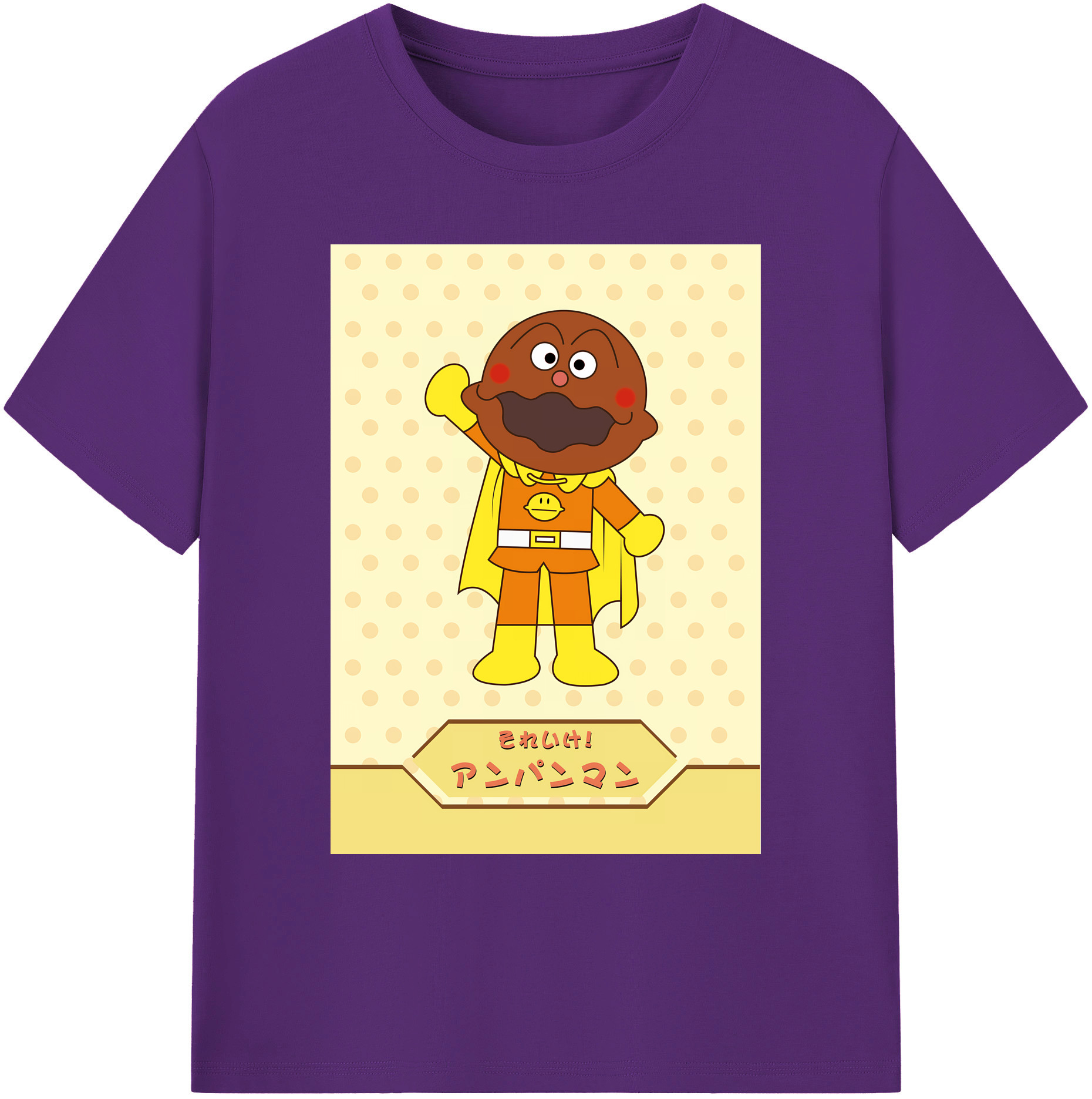 （画像用） アンパンマン Anpanman 綿100％ メンズ半袖Tシャツ｜肌触りやわらか＆通気性