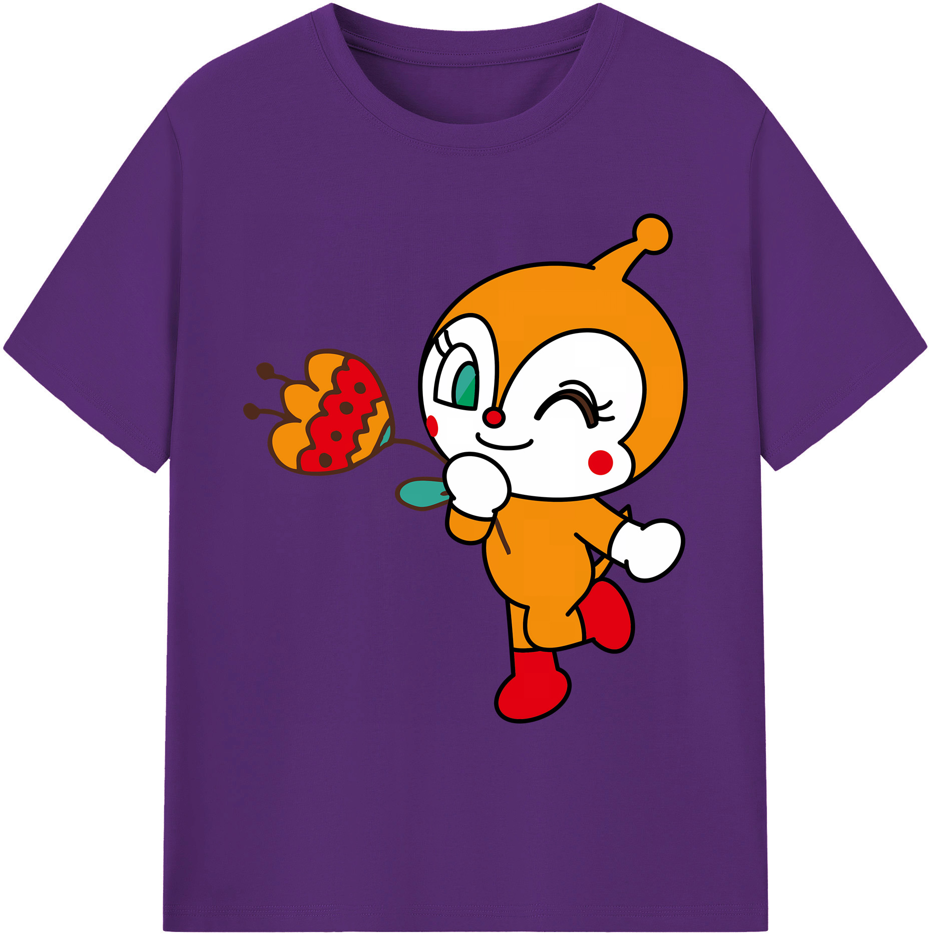 （画像用） アンパンマン Anpanman 綿100％ メンズ半袖Tシャツ｜肌触りやわらか＆通気性