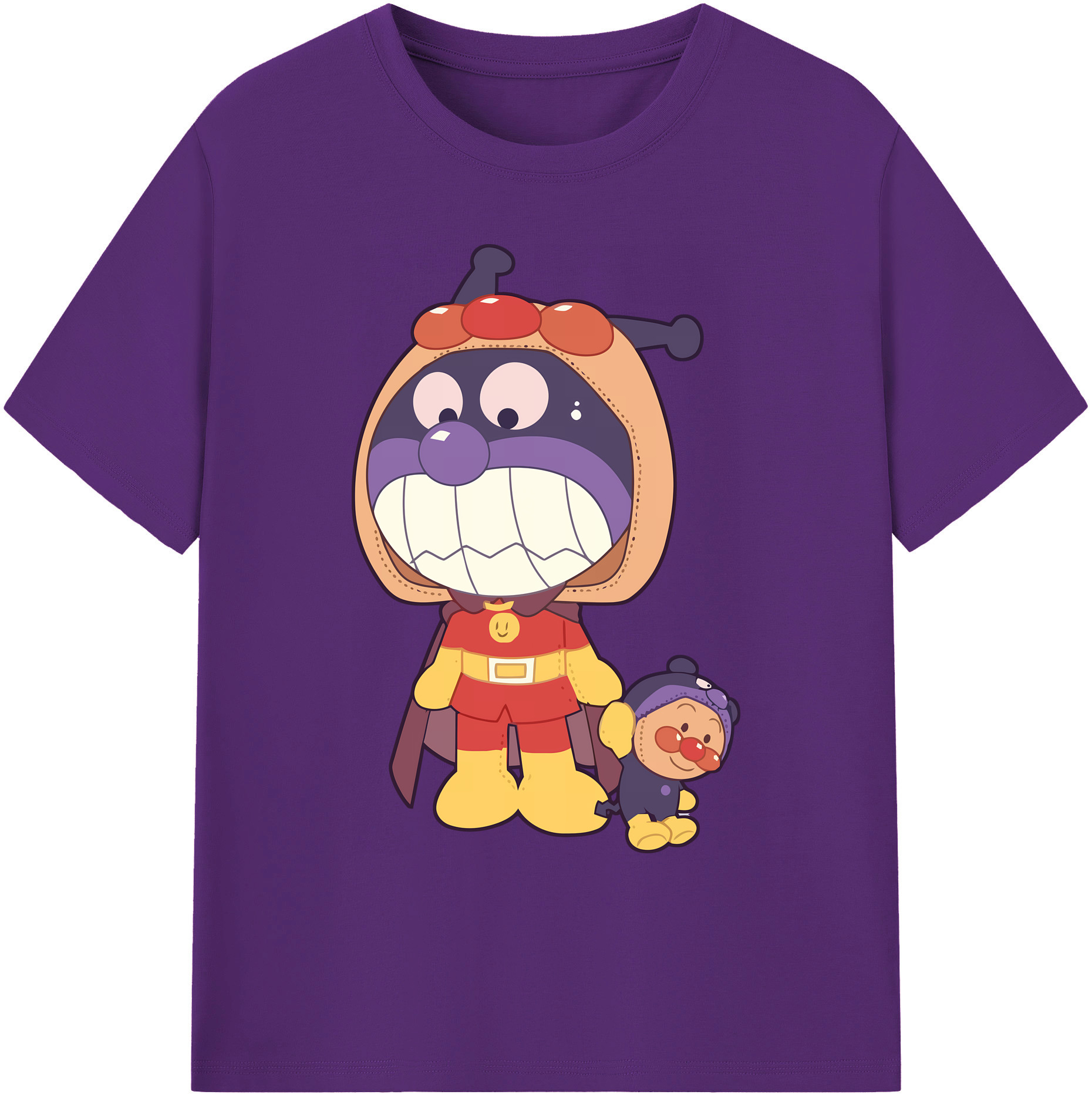 （画像用） アンパンマン Anpanman 綿100％ メンズ半袖Tシャツ｜肌触りやわらか＆通気性