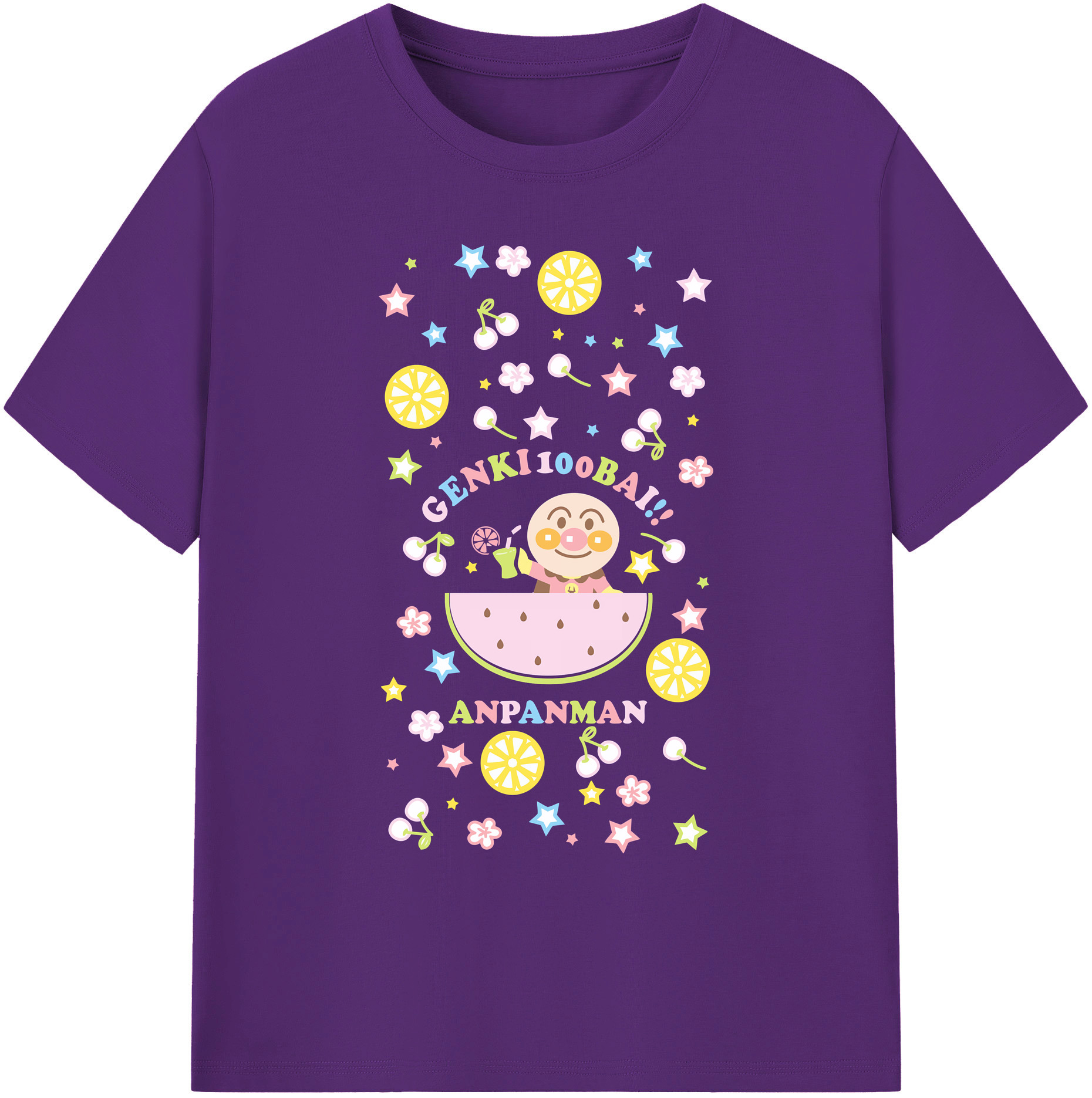 （画像用） アンパンマン Anpanman 綿100％ メンズ半袖Tシャツ｜肌触りやわらか＆通気性