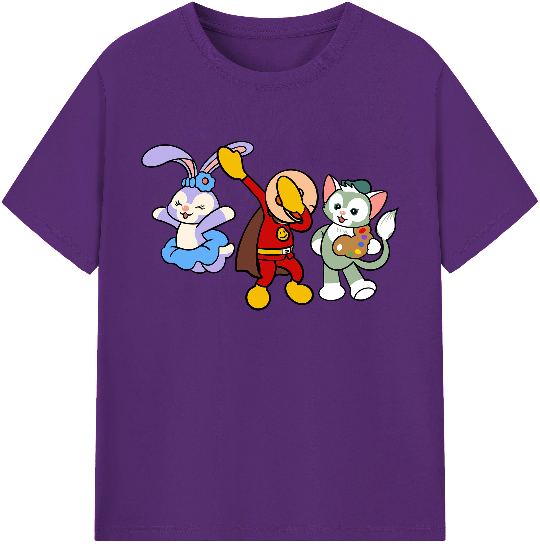 （画像用） アンパンマン Anpanman 綿100％ メンズ半袖Tシャツ｜肌触りやわらか＆通気性