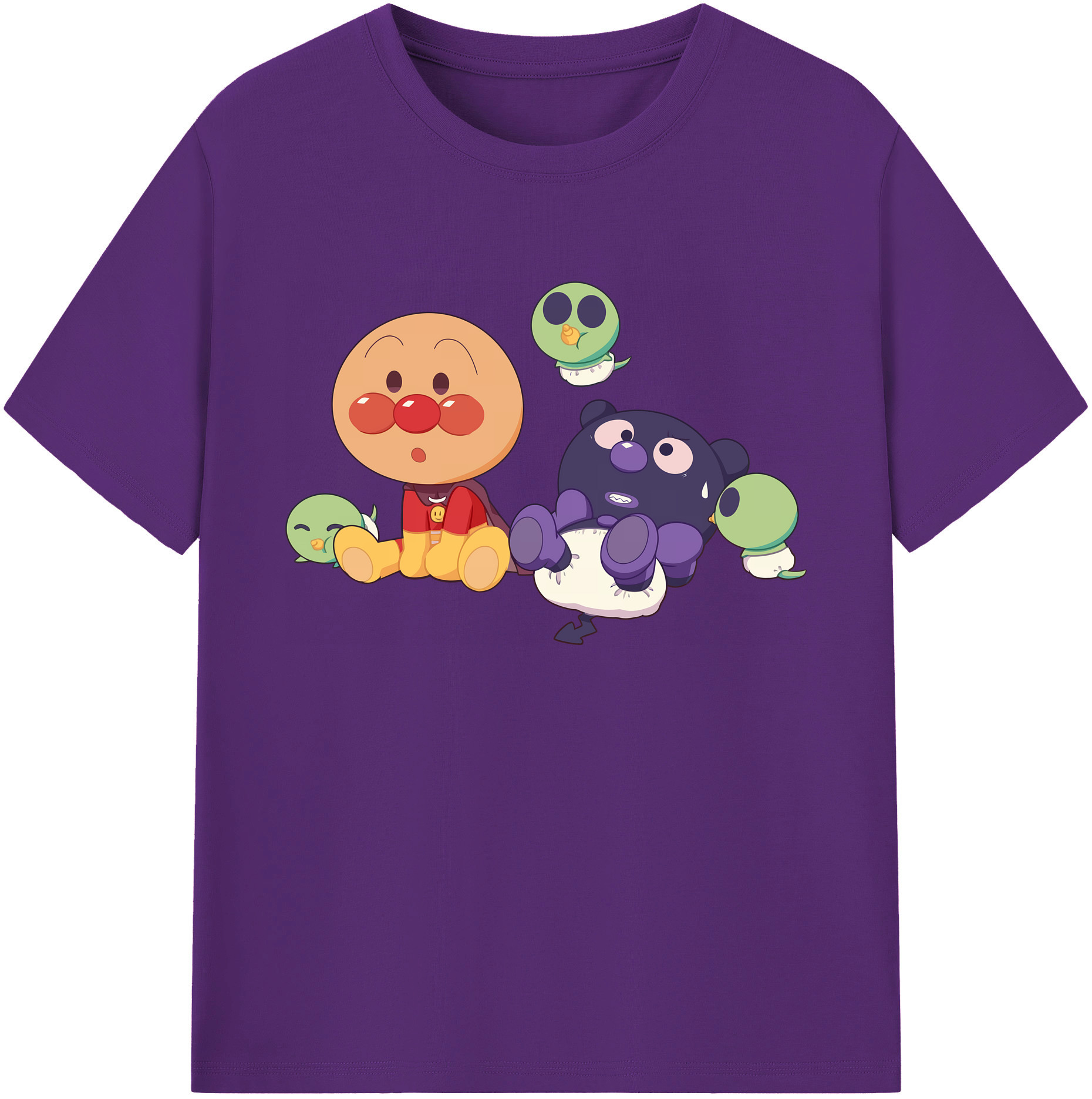 （画像用） アンパンマン Anpanman 綿100％ メンズ半袖Tシャツ｜肌触りやわらか＆通気性