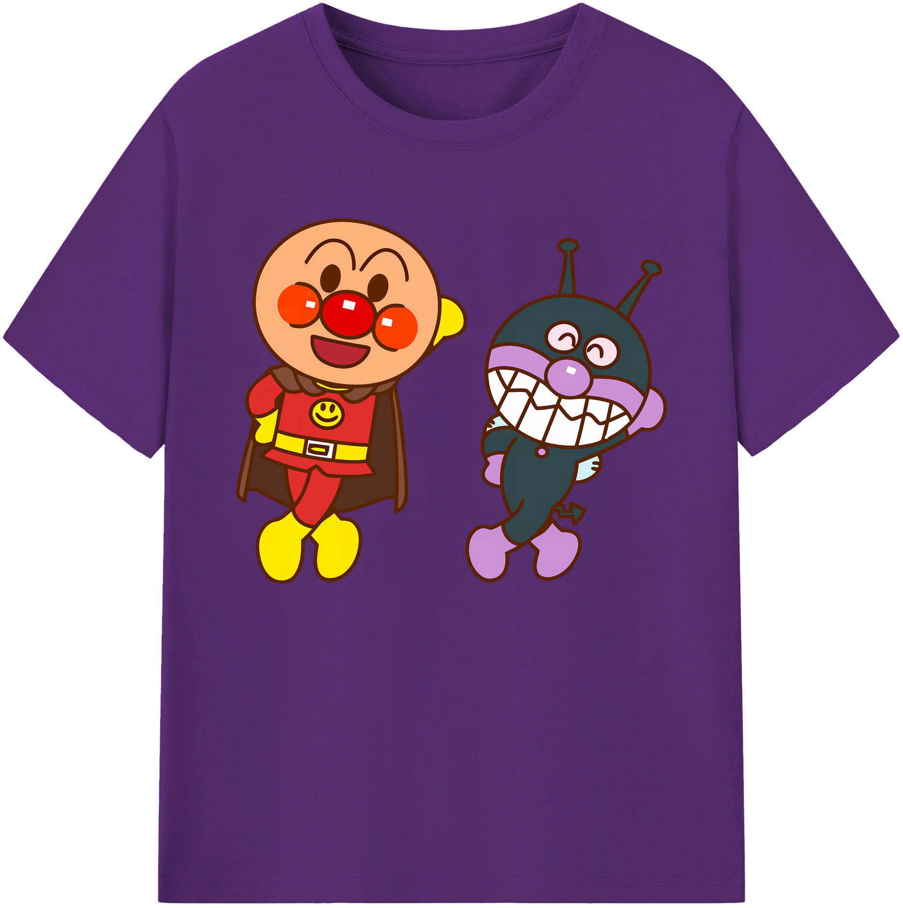（画像用） アンパンマン Anpanman 綿100％ メンズ半袖Tシャツ｜肌触りやわらか＆通気性