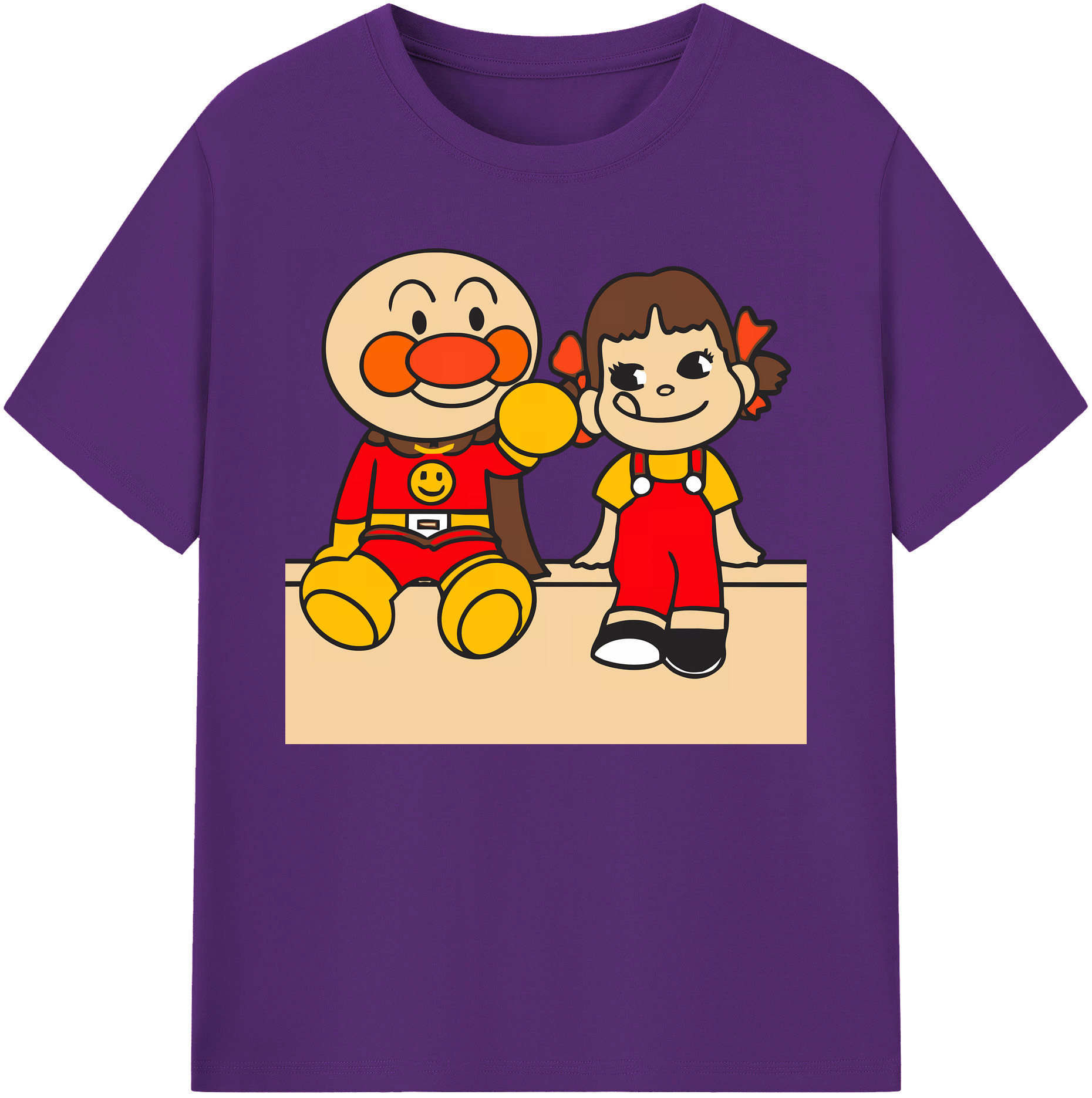 （画像用） アンパンマン Anpanman 綿100％ メンズ半袖Tシャツ｜肌触りやわらか＆通気性